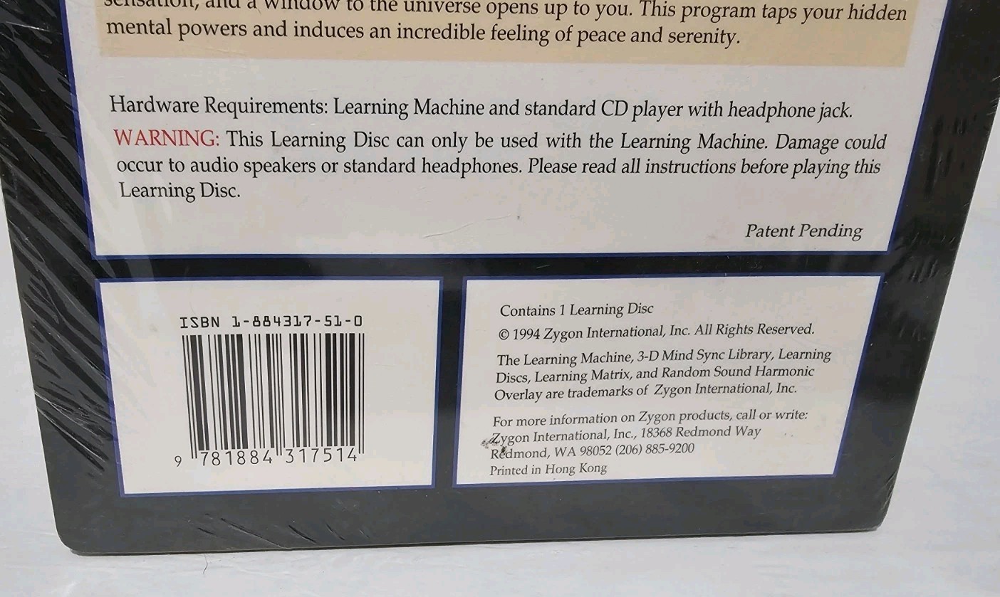 Brand New Learning Machine Interactive Workbook 3-D Mind Sync Library Mind Power