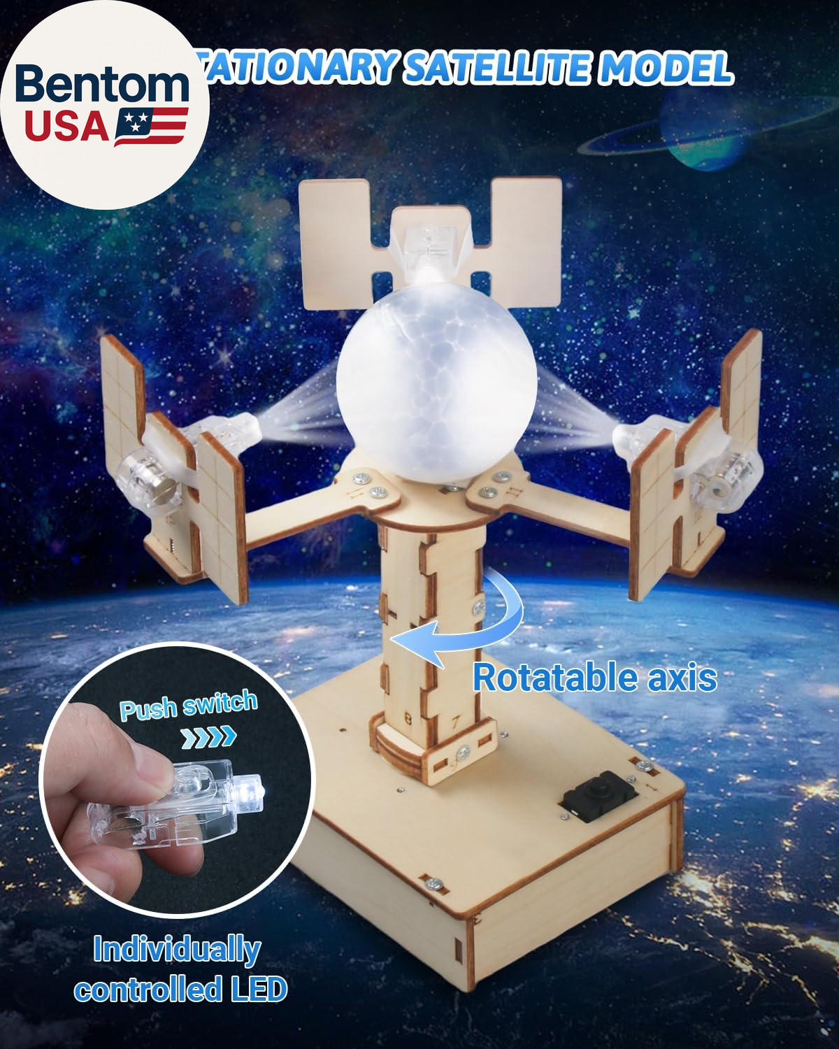 STEM Kits for Kids Ages 8-10-12, 5 Set Wooden 3D Puzzles, Educational Science Ex