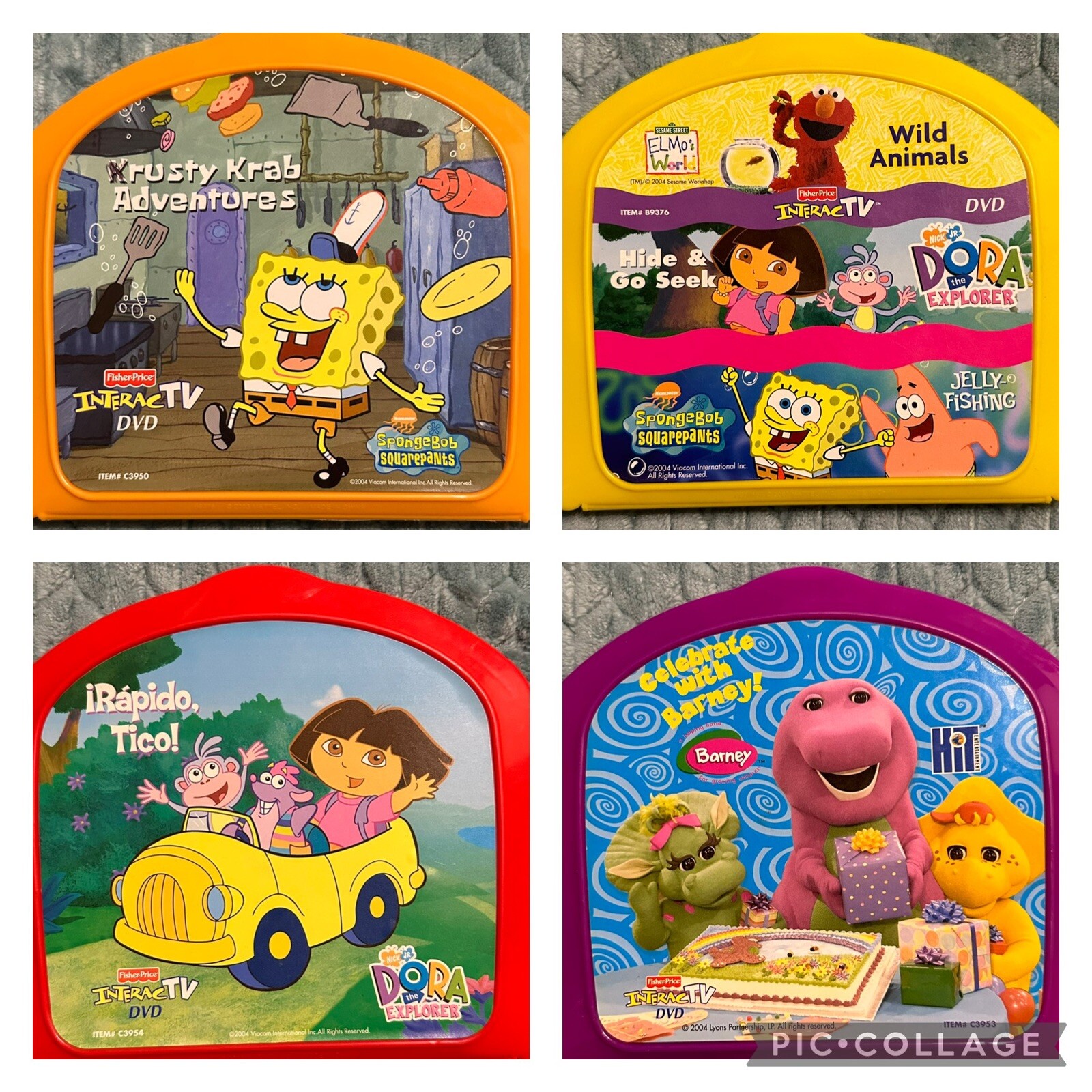 Fisher Price Interactv DVD Learning System GAMES Dora Spongebob Barney (4)