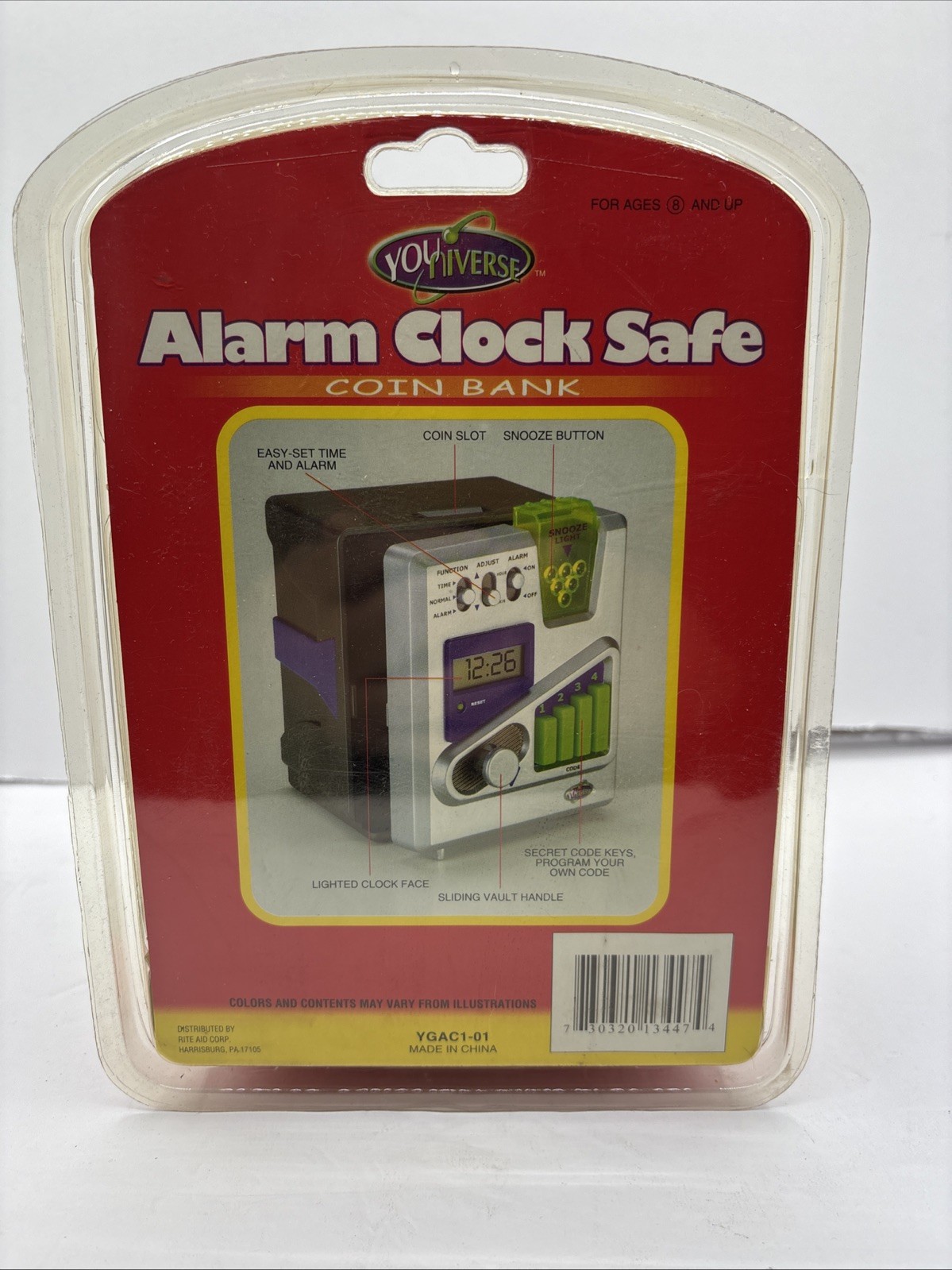 YoUniverse ALARM CLOCK SAFE Brand New Sealed RETRO Vintage Electronic Y2K