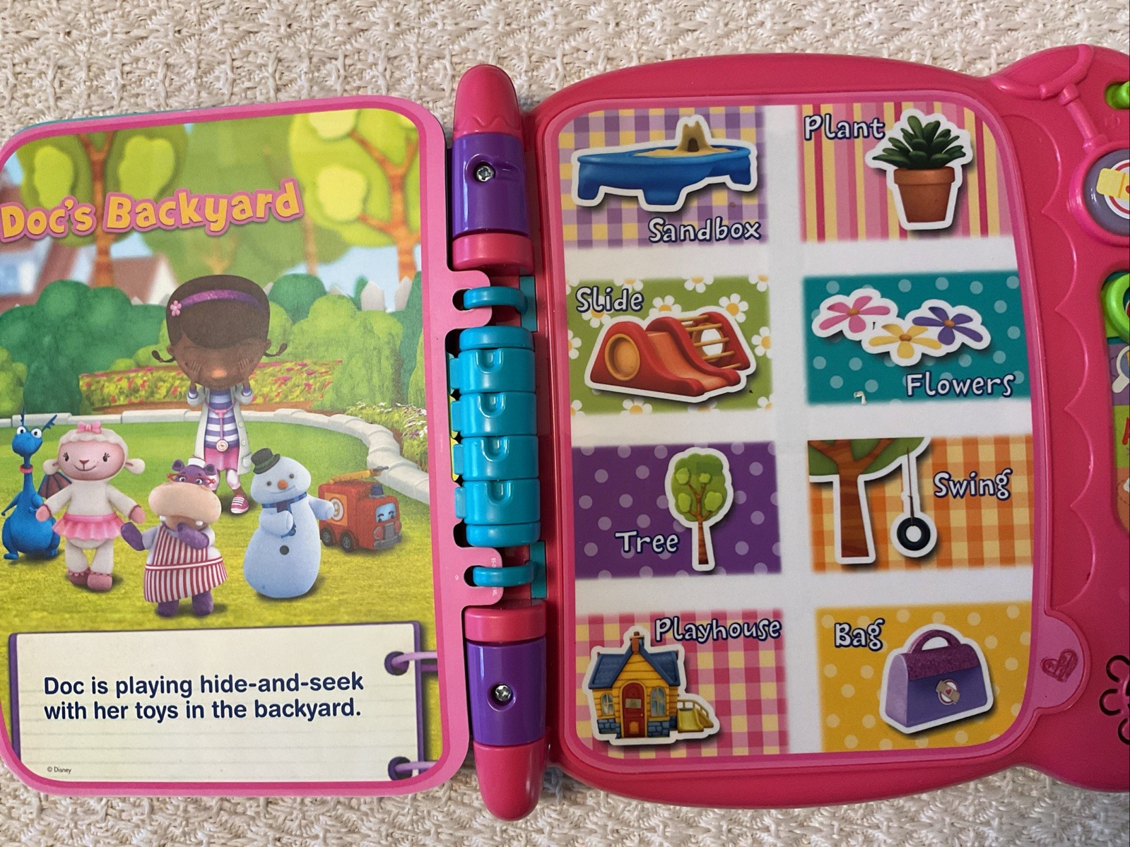 VTech Disney Jr. Doc McStuffins Discover and Learn BIG BOOK OF BOO-BOOS – Works!