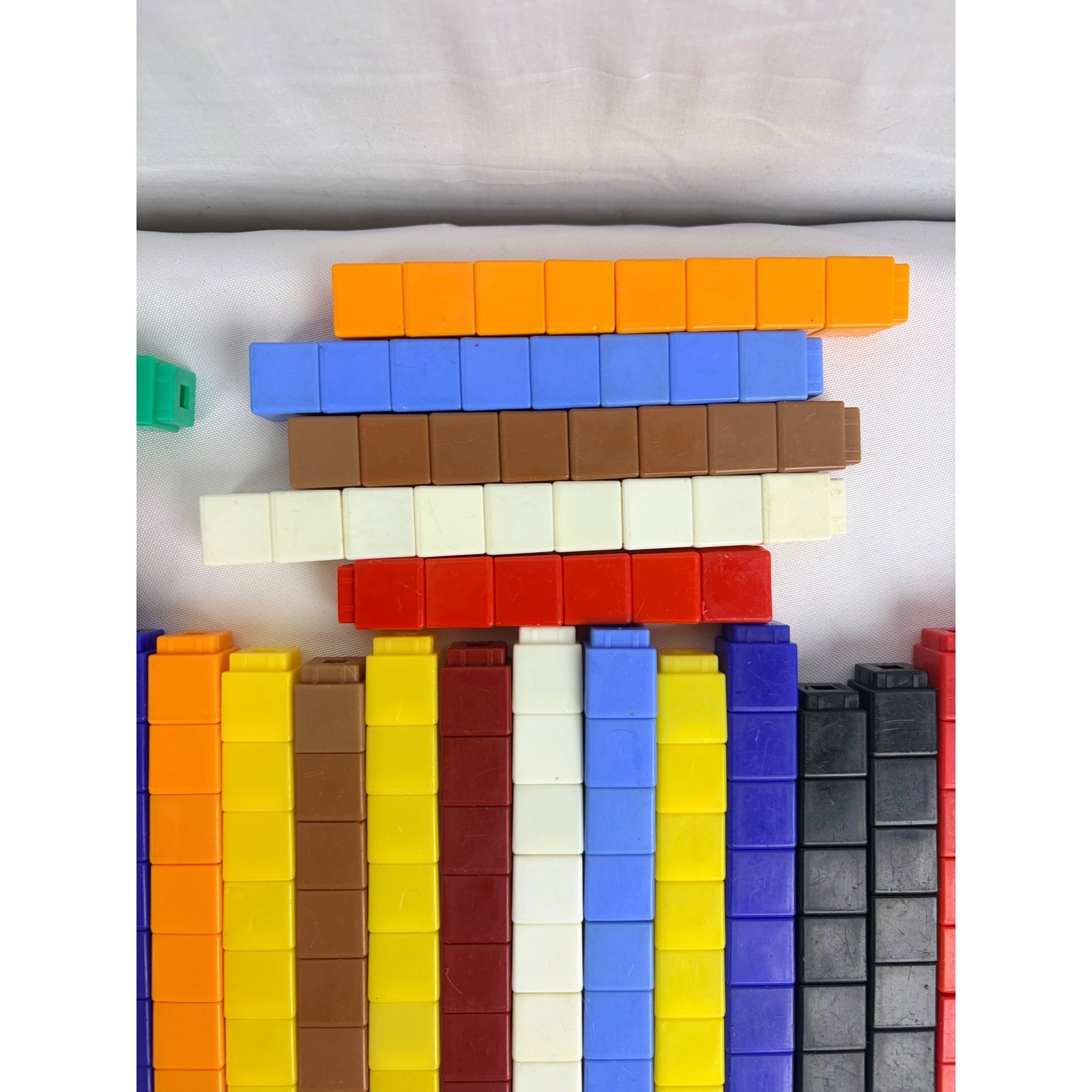 Math Link Cubes 280 Piece Set Multicolored Interlocking Counting Blocks Toy