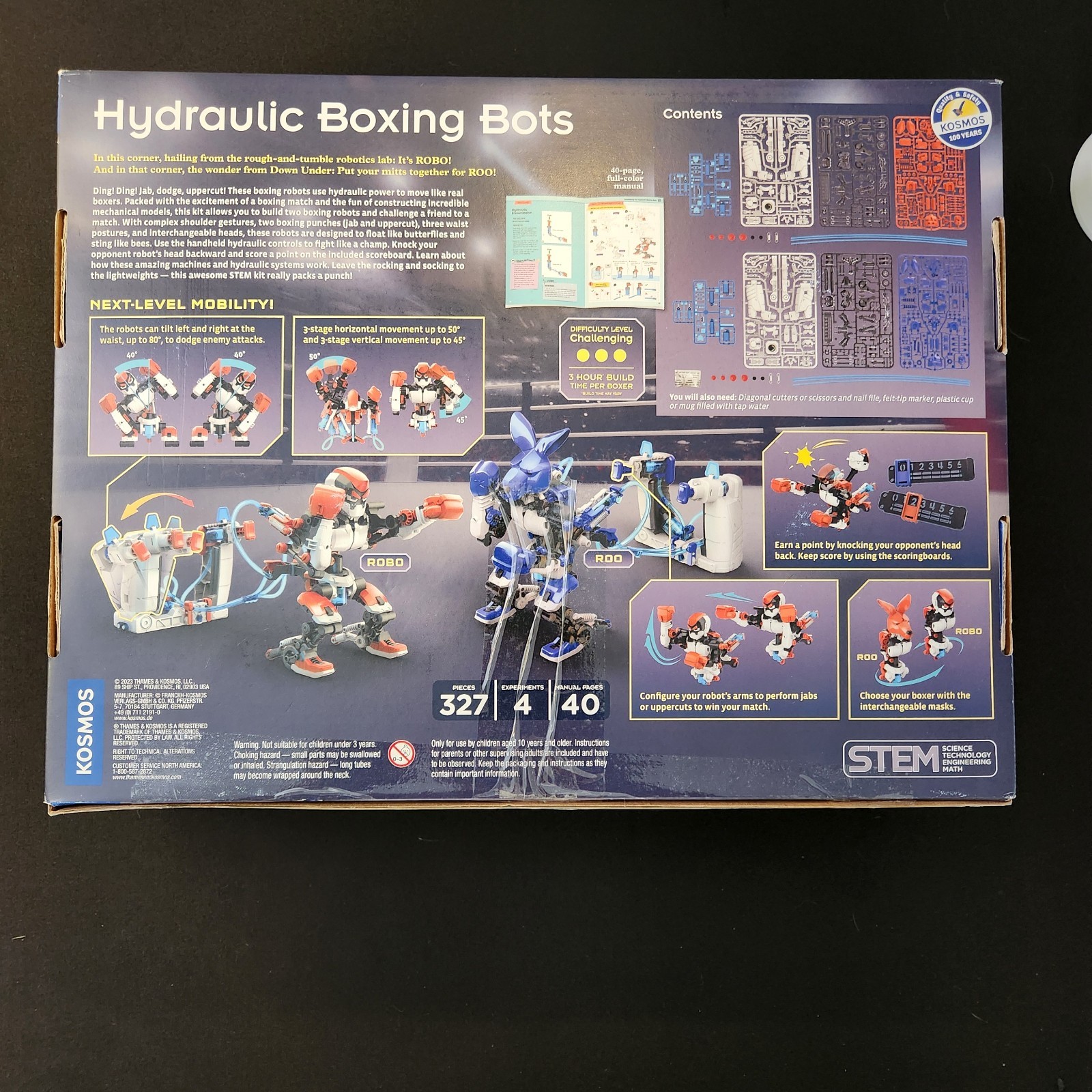 NEW open box Hydraulic Boxing Bots STEM Experiment Kit – Thames & Kosmos