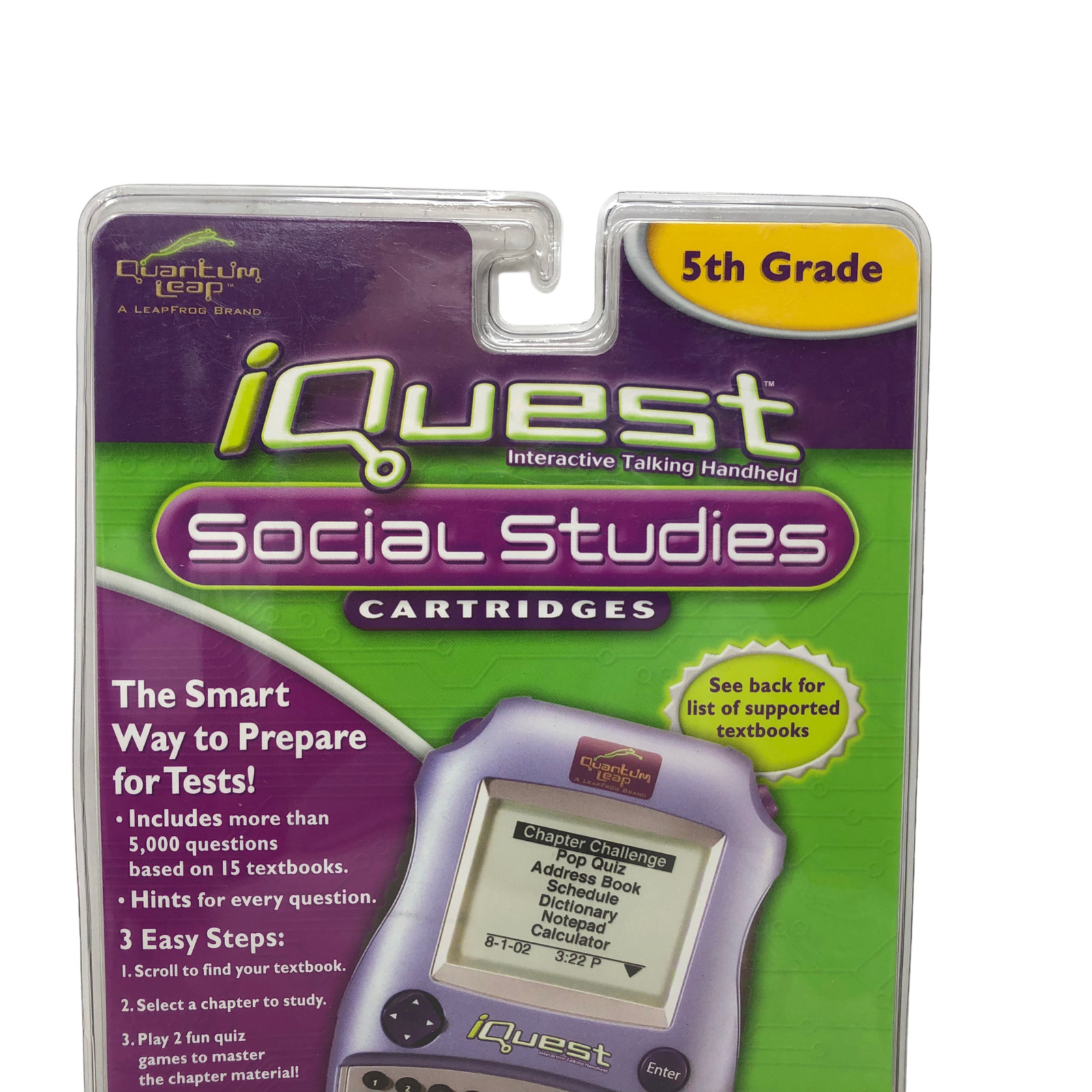 NIP Quantum Leap Frog iQuest Social Studies 5th Grade Cartridges A B