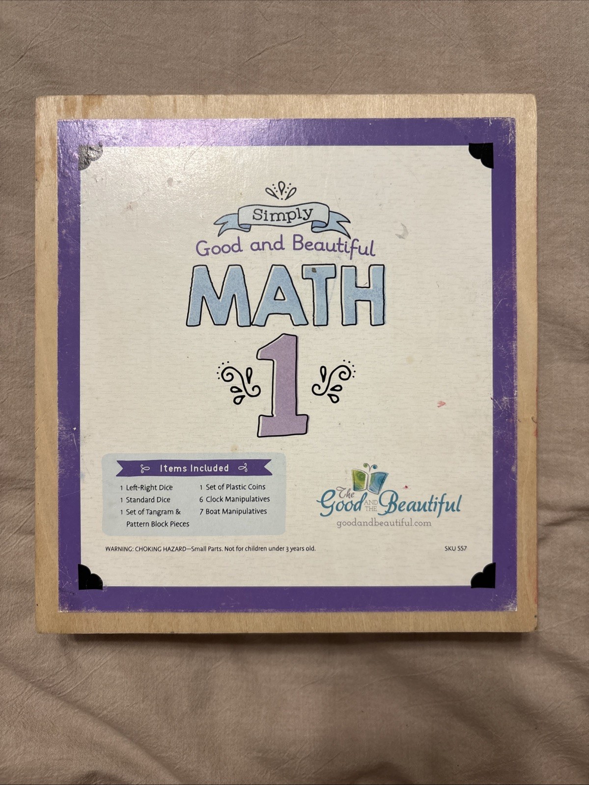 The Good and The Beautiful Math 1 Wooden Box Manipulatives Homeschool Curriculum