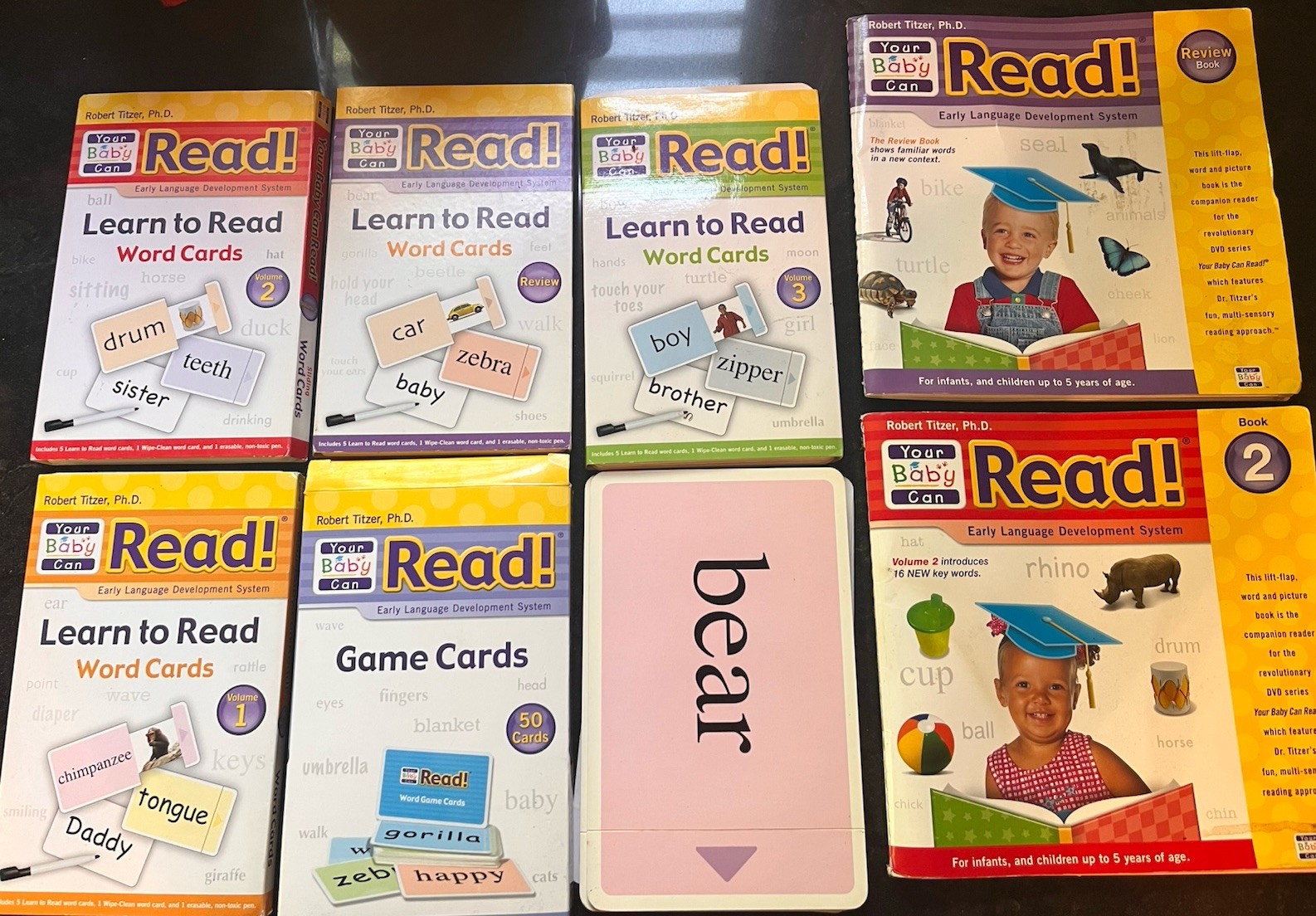 Your Baby Can Read Early Language Development DVD’s, Word Cards Game Card, Books
