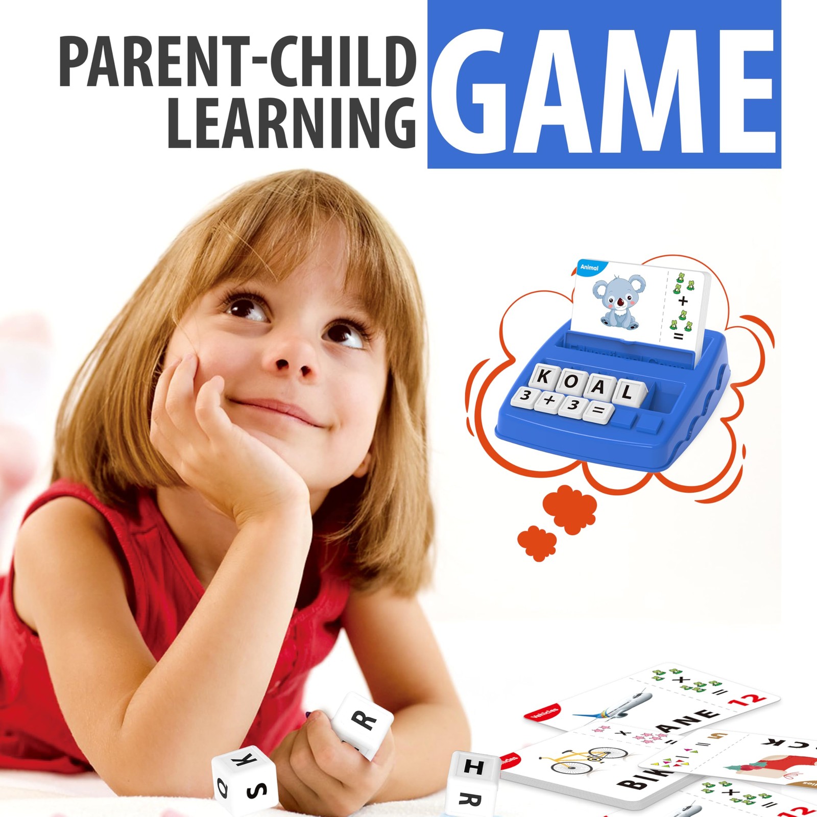 Yolscue Montessori Matching Letter Games,Educational Toys Medium, Navy Blue