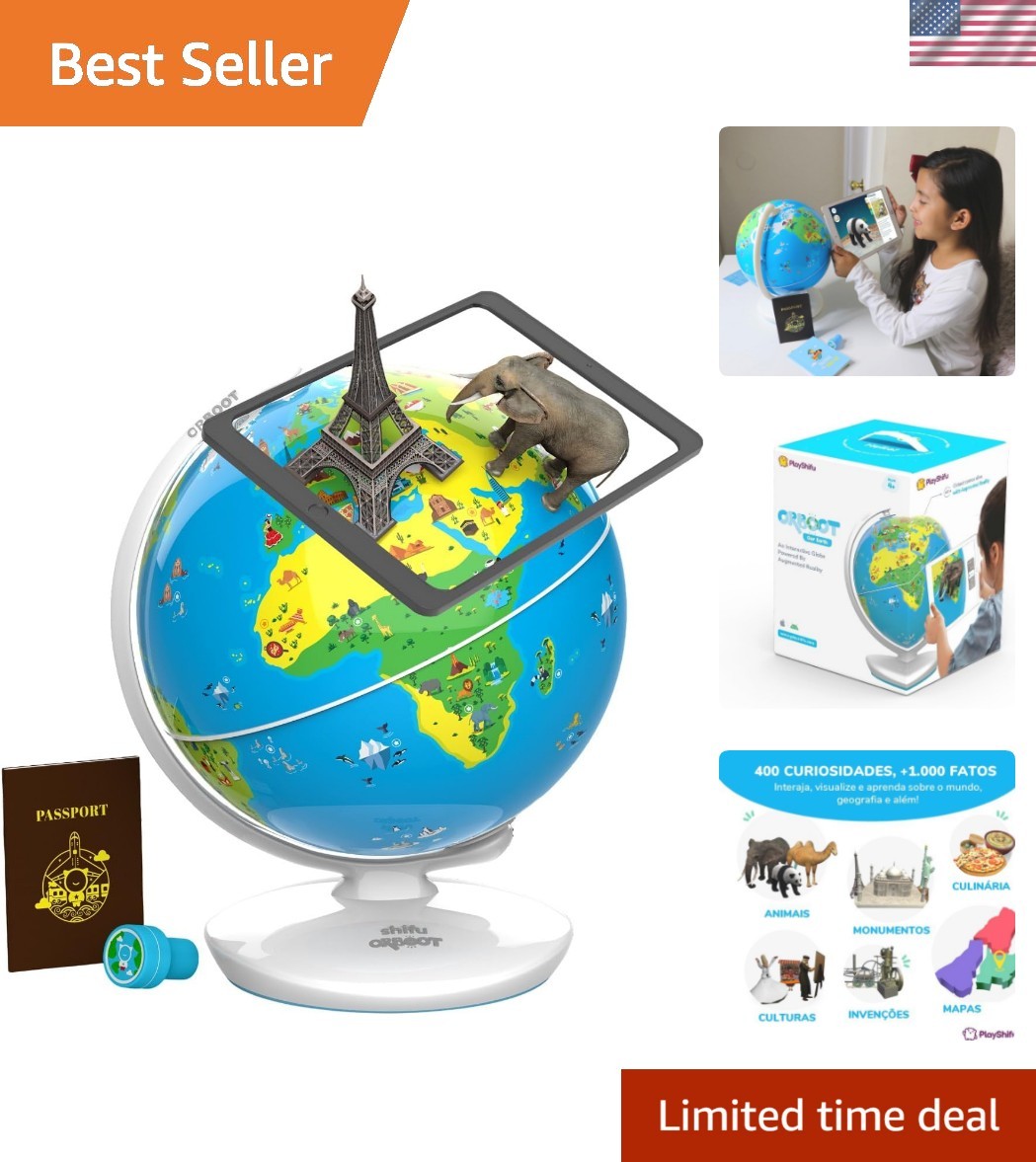 Play Globe for Kids– Orboot Earth: Interactive Kids Globe with 1000+ Facts on…