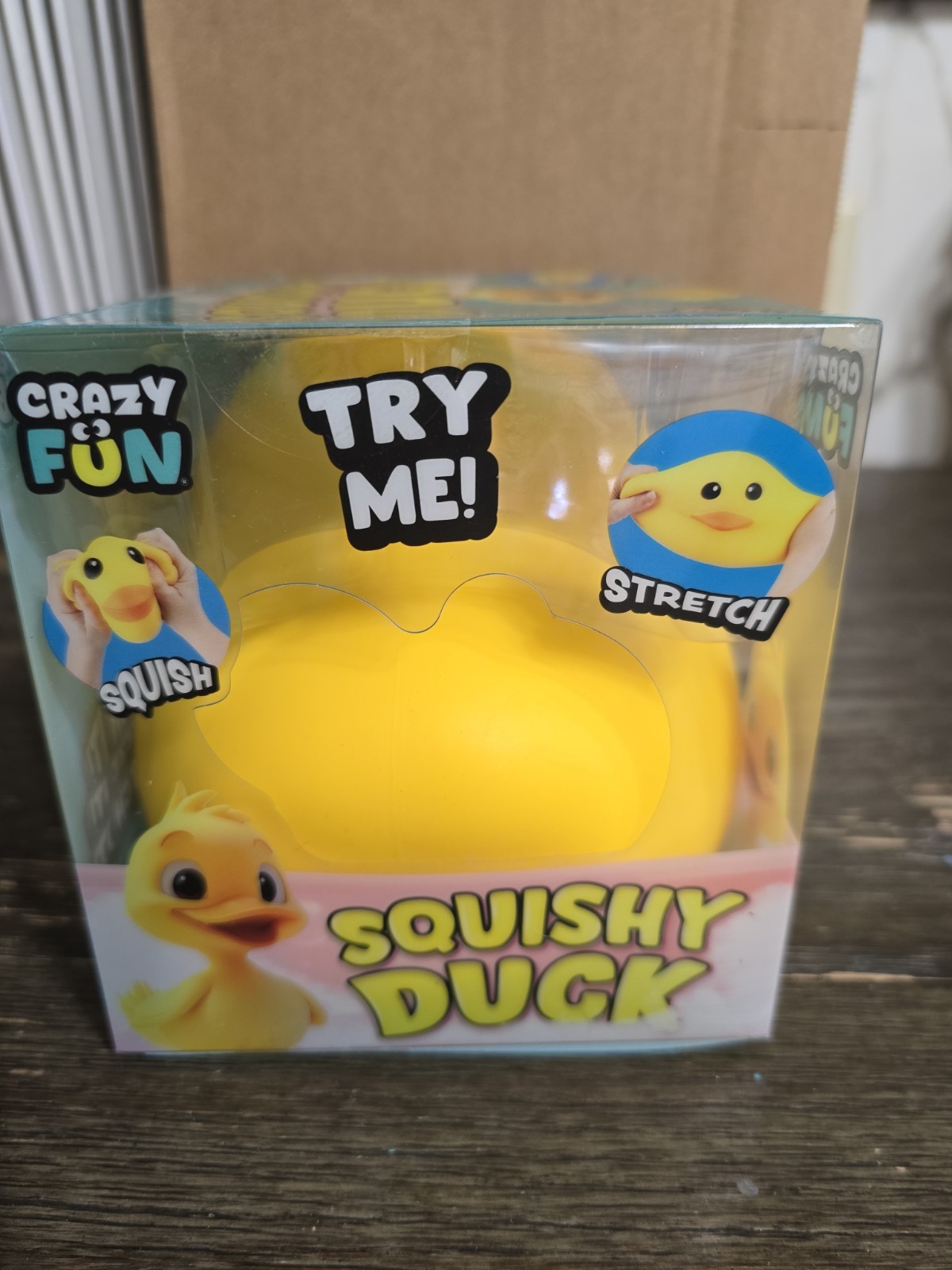 RMS Crazy Fun Squishy Duck Yellow Stretchy Squishy – New