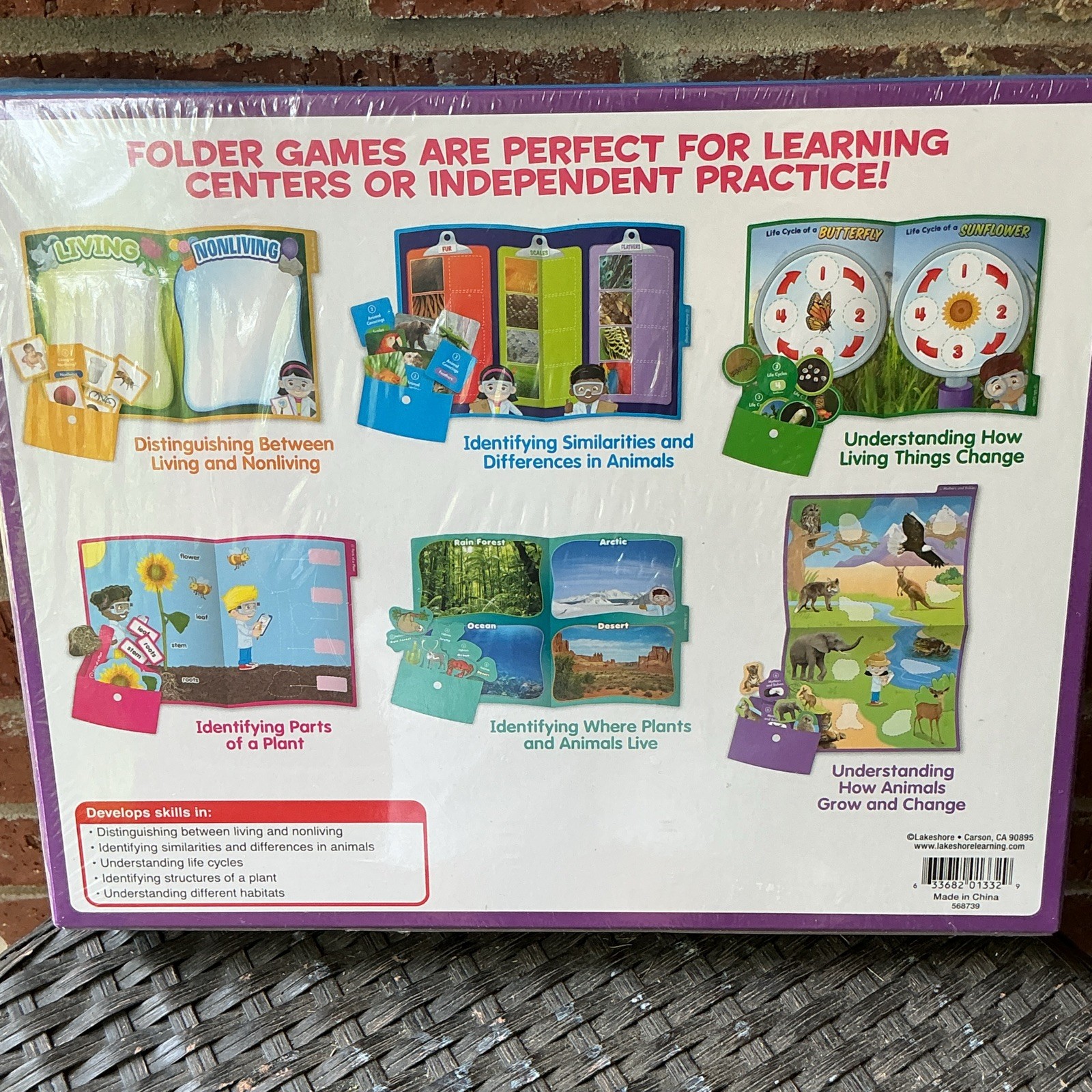 Lakeshore Life Science Folder Games Educational Activity Set PP573 Ages 4+
