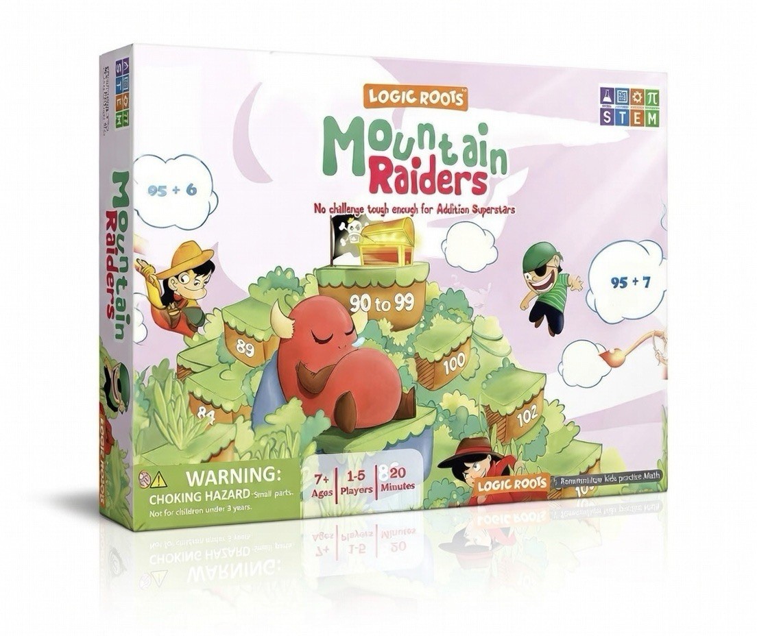 Logic Roots Mountain Raiders Math Board Game Ages 7+ 8-11 12-16 Years