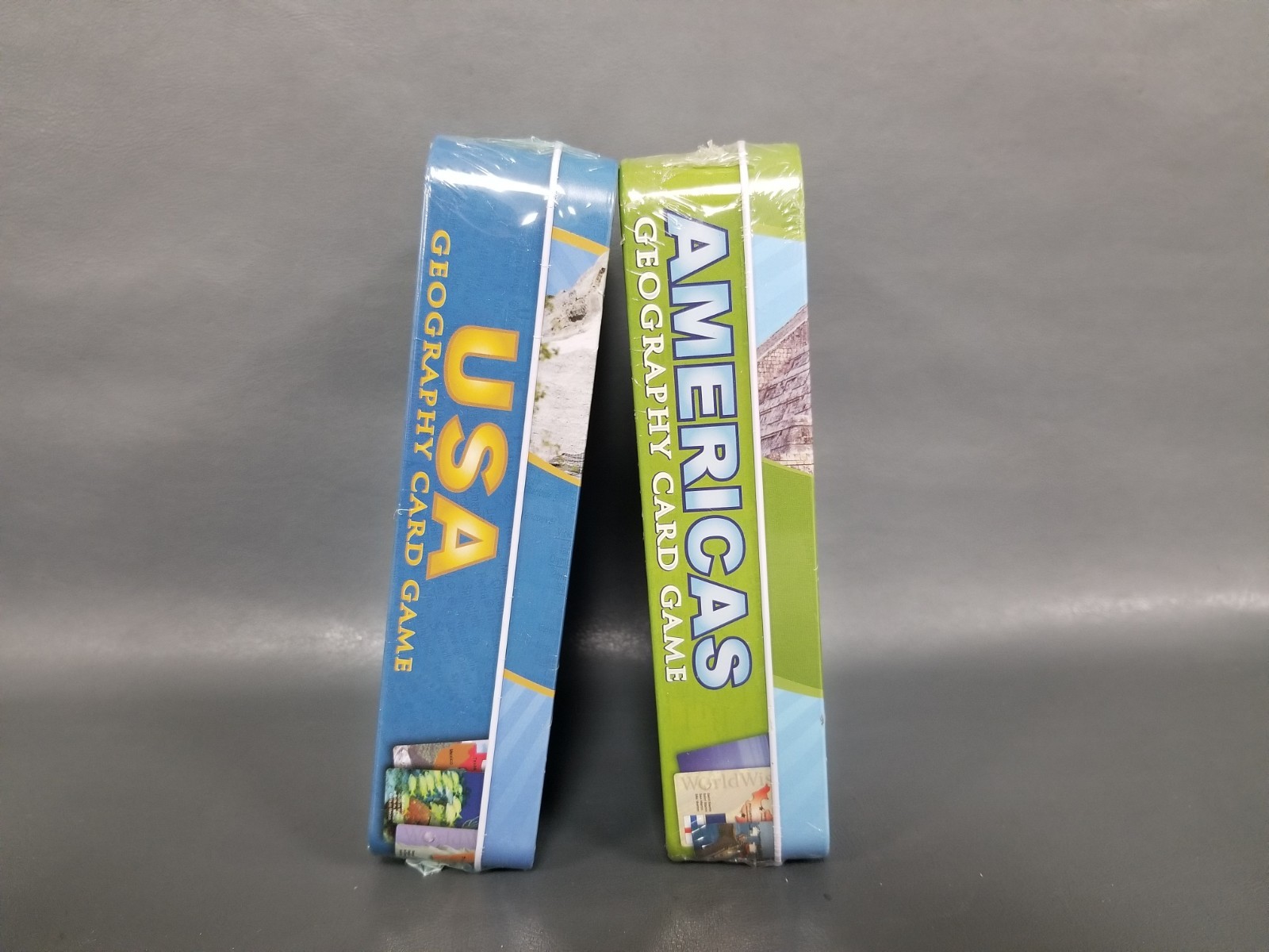 2 New / Sealed World Wise Geography Card Games Americas + USA Home School
