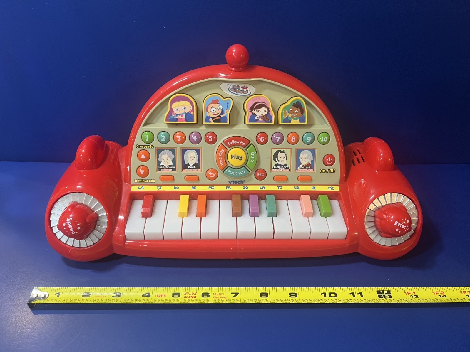 VTech Little Einsteins Rocket Musical Piano Works Great**Missing Battery Cover**