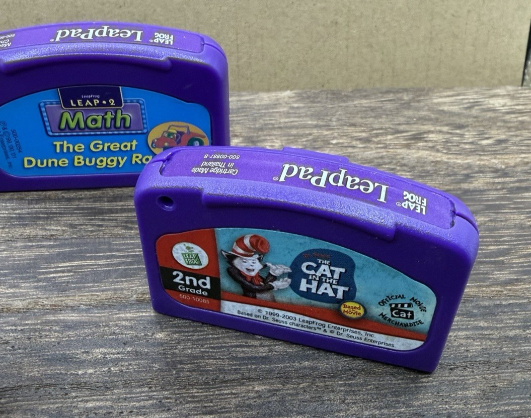 LeapFrog Game Cartridges Lot of 4 – Cat In The Hat, Reading, Math