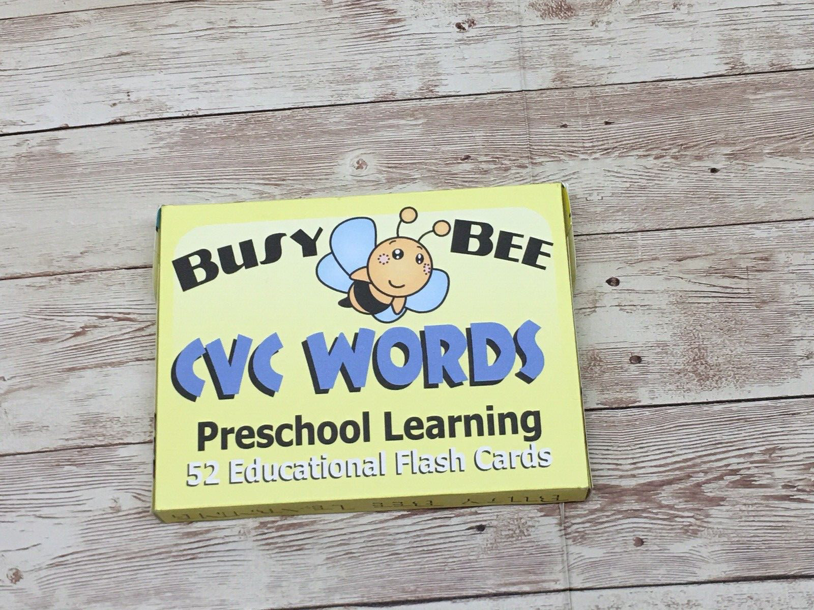 CVC Words – Busy Bee Preschool Learning – 52 Educational Flash Cards
