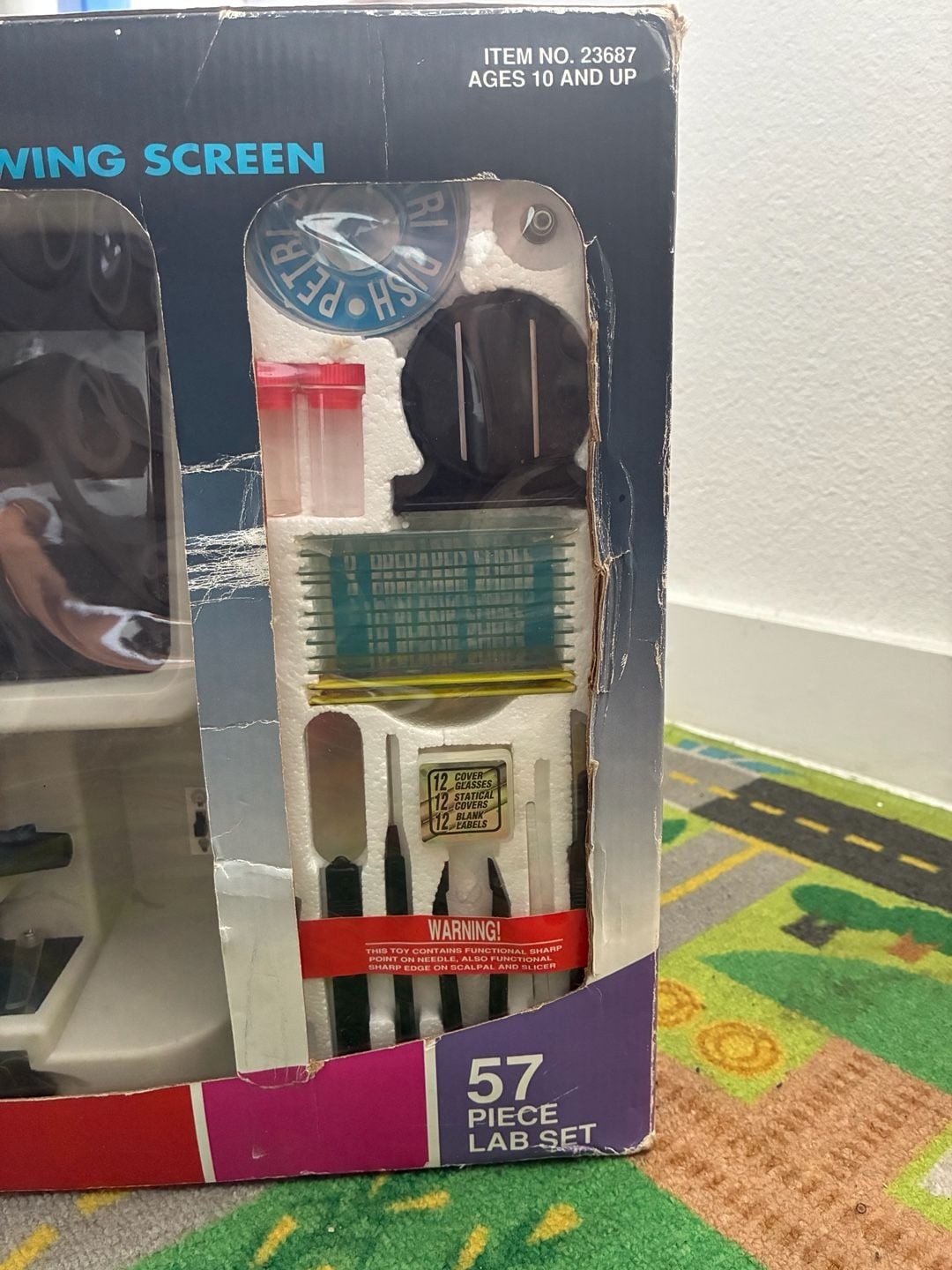 Vintage 1993 Science Tech Videoscope Lab 57 Piece Set Model 23687