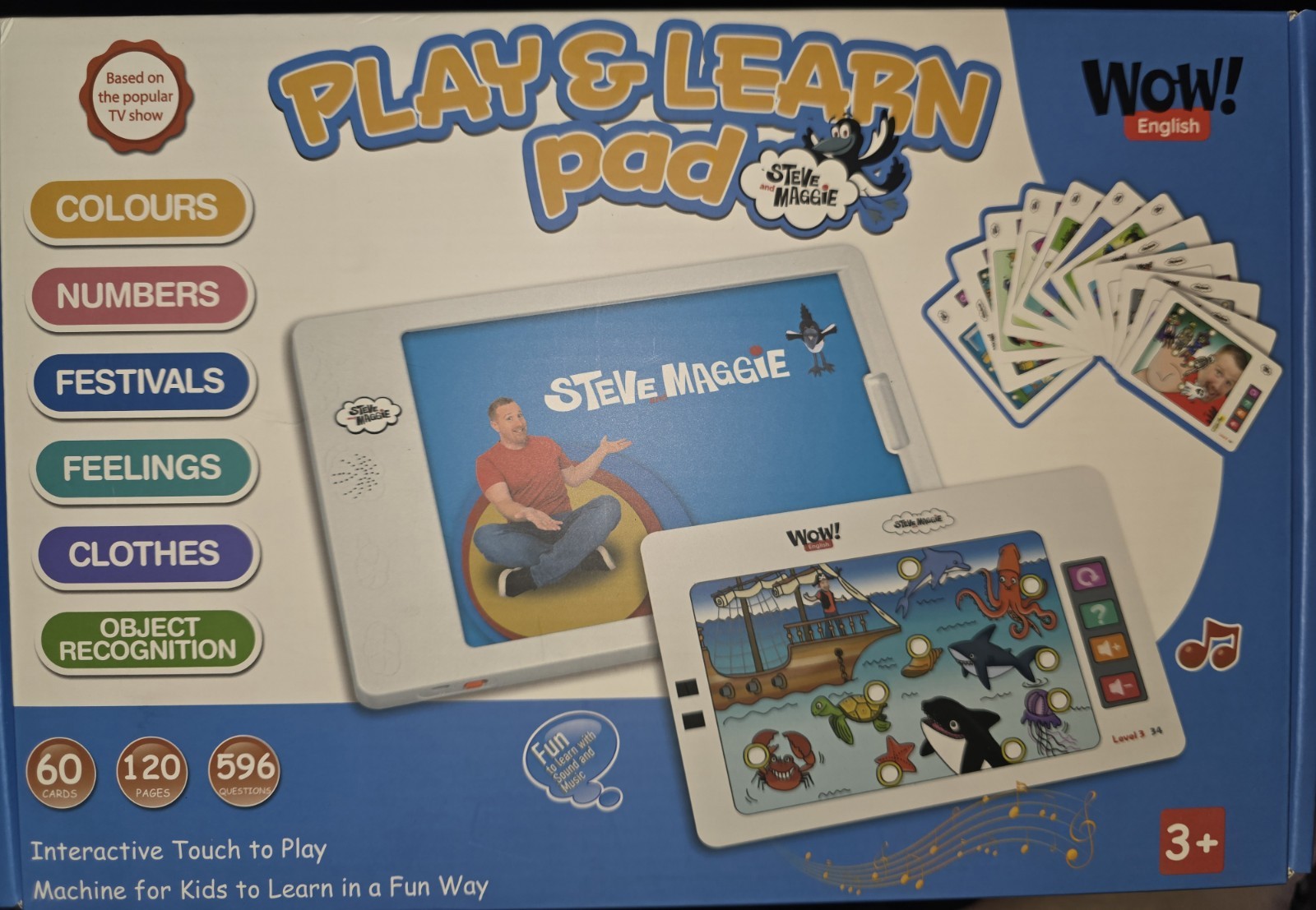 🌟Wow! English Play & Learn Pad STEVE and MAGGIE interactive learning play pad