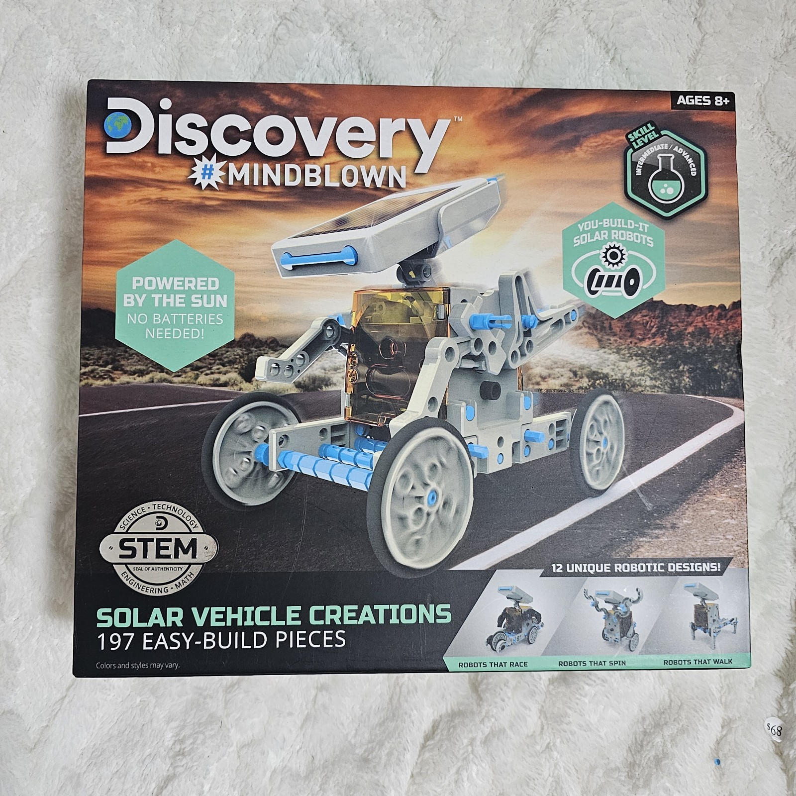 Discovery Mindblown Solar Vehicle Creations STEM Kit 197 Pieces Robots NEW