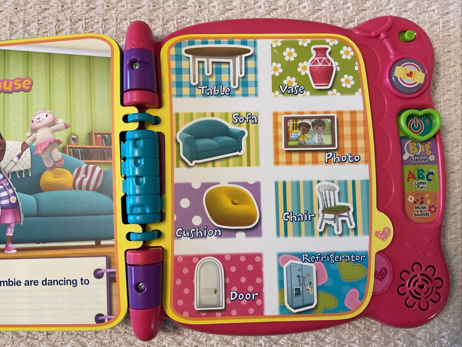 VTech Disney Jr. Doc McStuffins Discover and Learn BIG BOOK OF BOO-BOOS – Works!