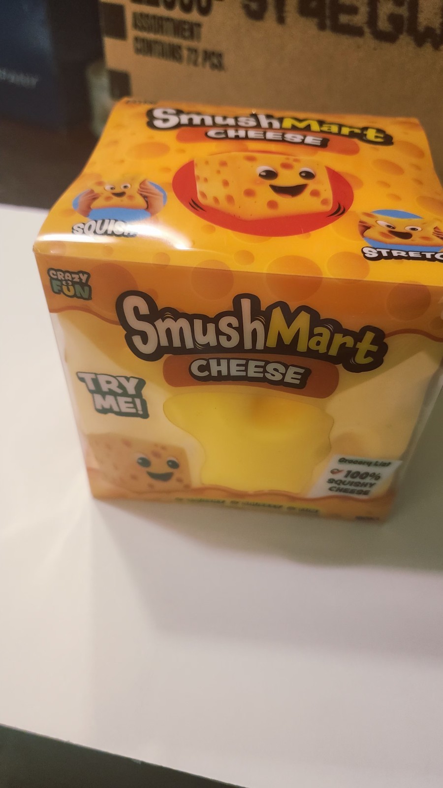 RMS Crazy Fun SmushMart Cheese Squishy Squeezy Stretch Sensory Toy TIK TOK VIRAL