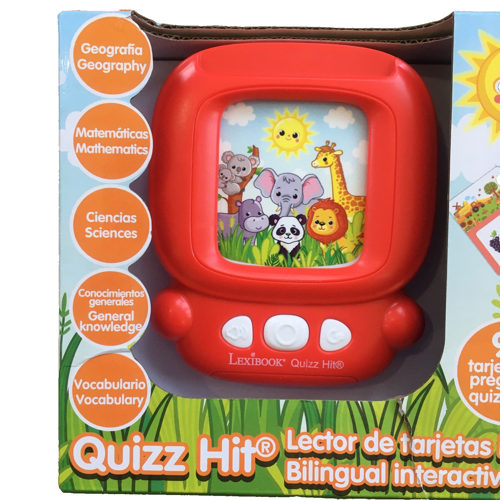Lexibook Spanish English Quizz Hit Learning Bilingual Card Reader Game