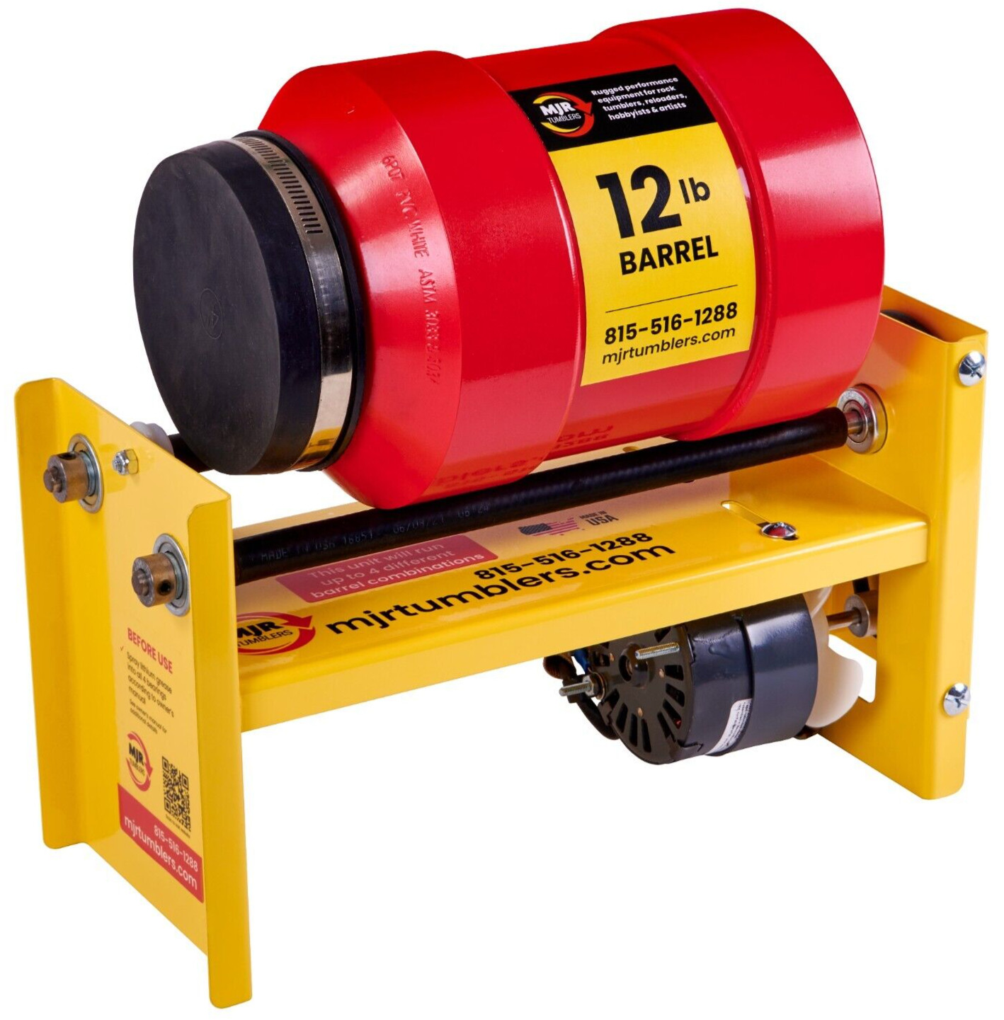 12 lb Rock Tumbler w Grit Kit MJR TUMBLERS AWARDED BEST HIGH END TUMBLER of 2019