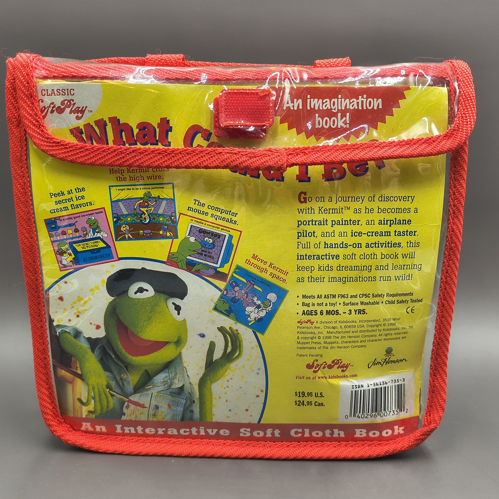 Muppets Kermit “What Could I Be?” Interactive Cloth Book – Learning Reading Fun