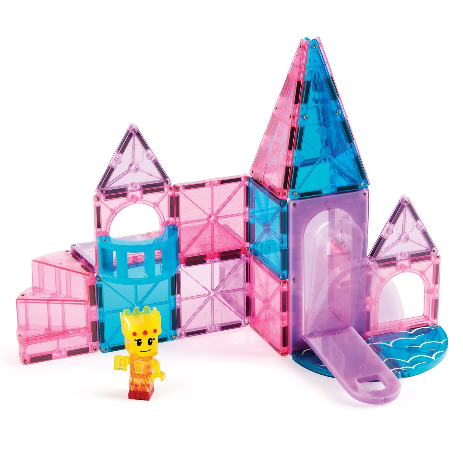 MAGNA-TILES Castle 25-Piece Magnetic Construction Set, Medium, Multi-coloured