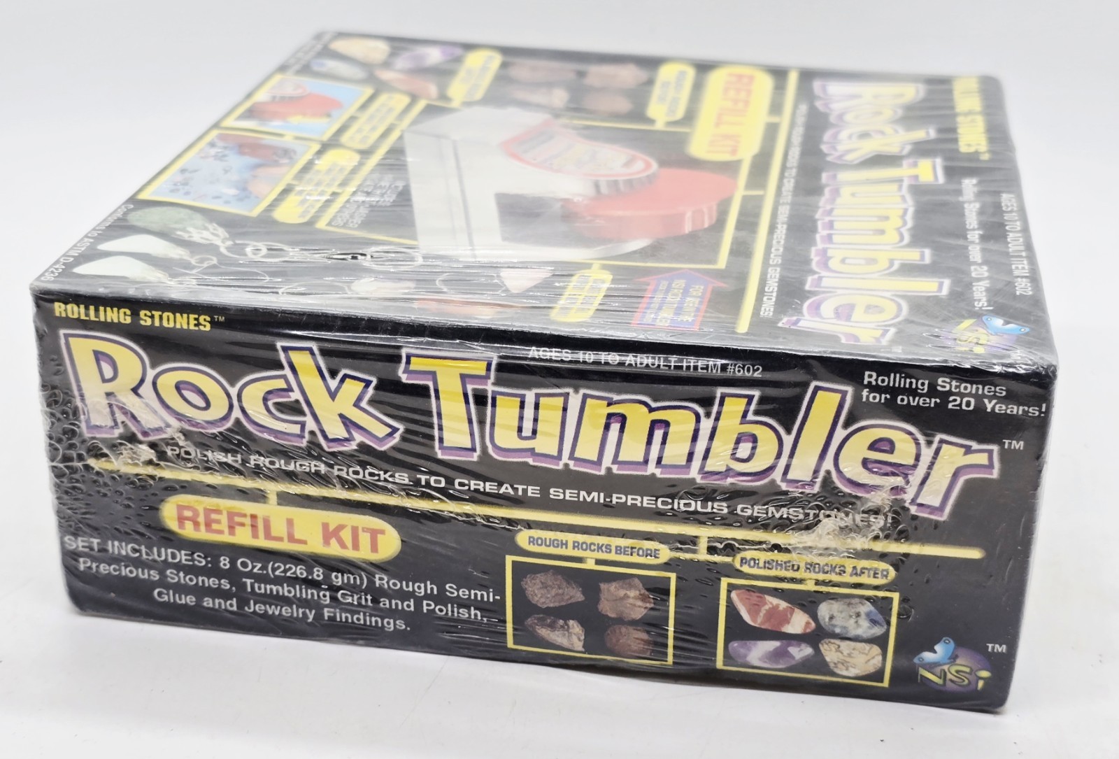 Vintage 1998 Rolling Stones Rock Tumbler Refill Kit No. 602 New Sealed Box NOS