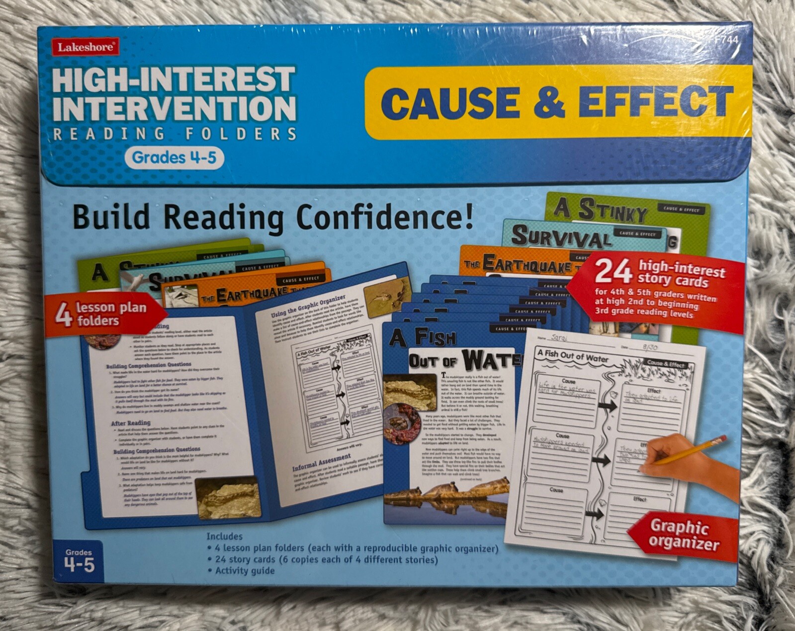 Lakeshore High-Interest Intervention Reading Folders Cause & Effect Grades 4-5