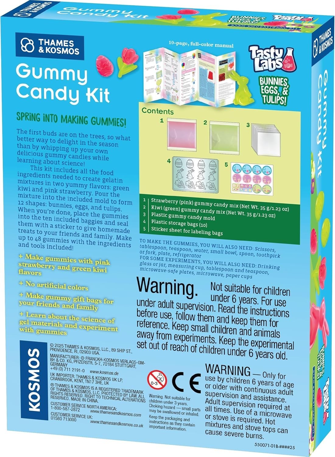 Tasty Labs Gummy Candy STEM Kit – Bunnies, Eggs & Tulips | Make Springtime-Sh…