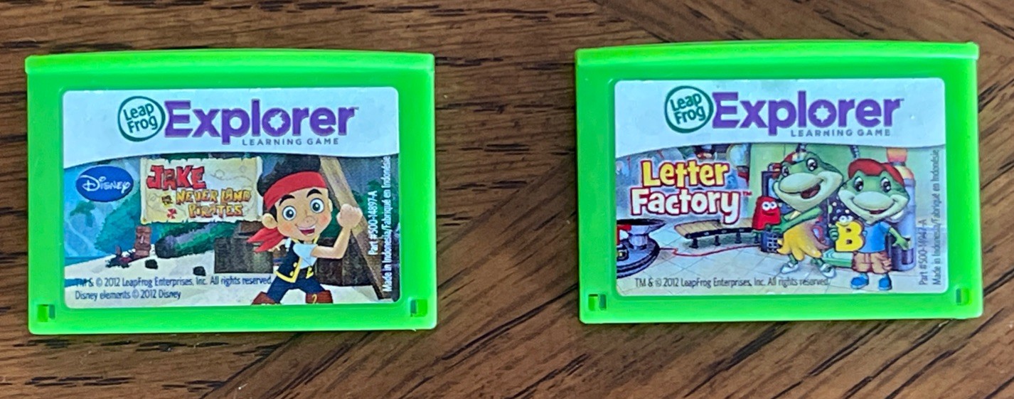 LeapFrog LeapPad Explorer 1 Tablet w/ Purple Case & 2 Games (Tested & Working!)