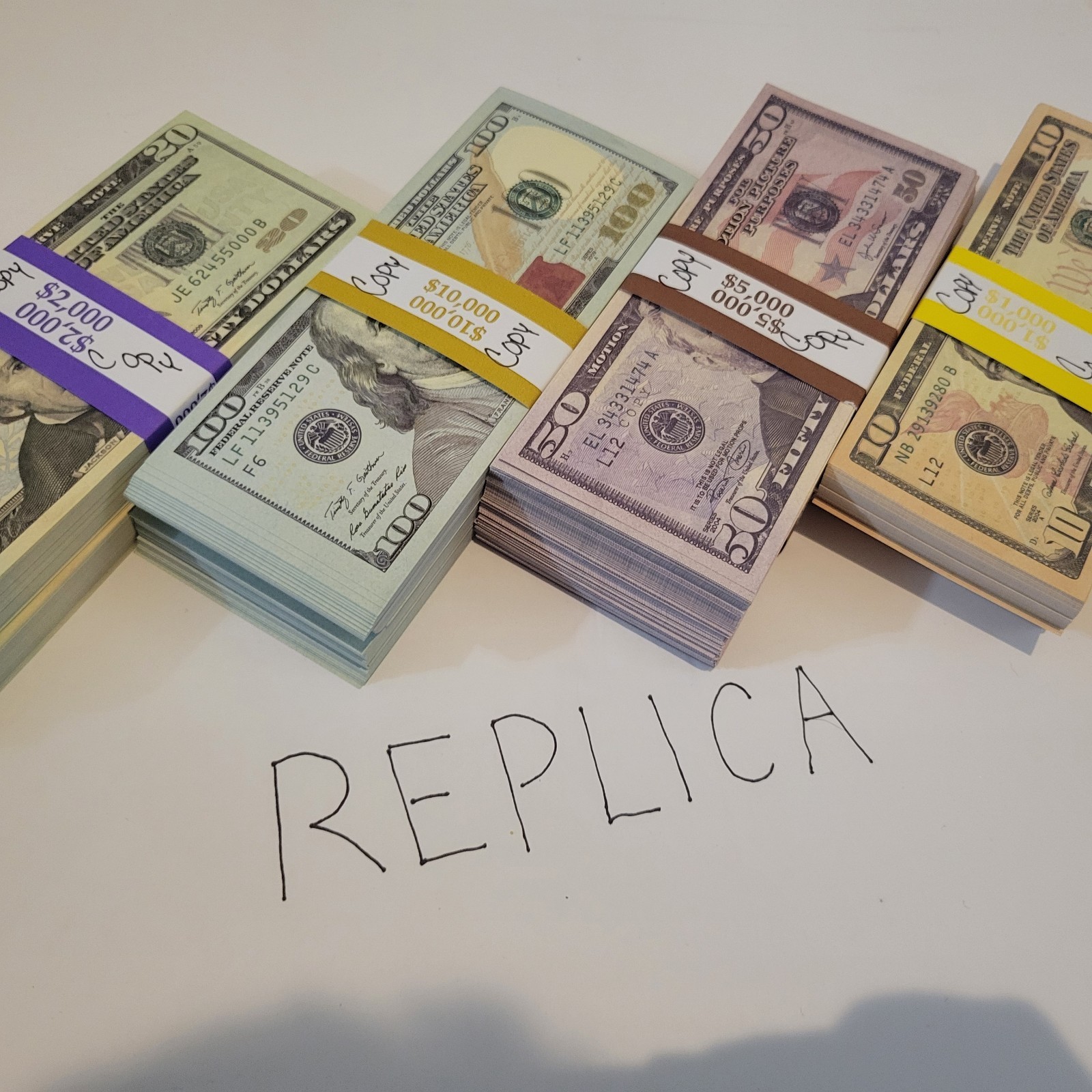 Best Replica NEW $10, $20, $50 & $100 Bills * 200 ea (800x bills total) REPLICA
