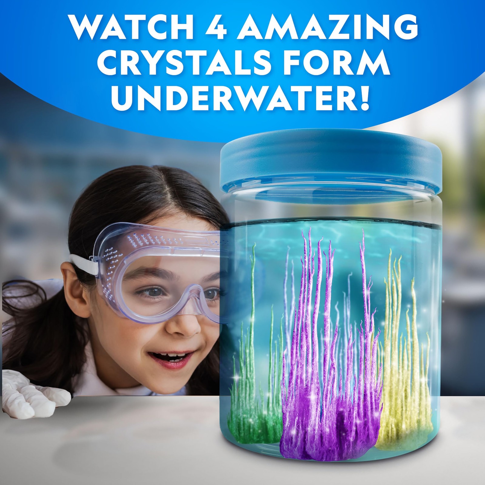 Blue Marble National Geographic Ultimate Crystal Growing Kit Grow 5 Types Of
