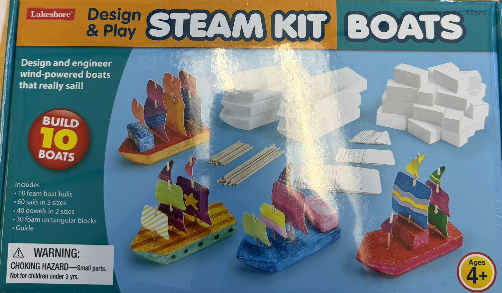 Lakeshore Learning Design & Play STEAM Boats Kit New Sealed Pre K – 3rd Grade