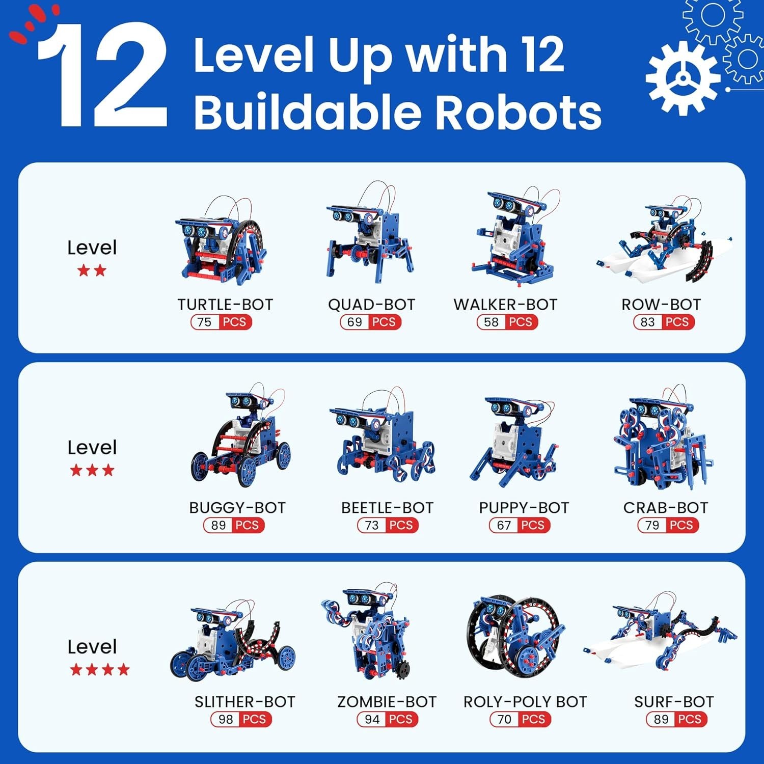 12in1 Solar Robot Building Kit STEM Gift for Boys Aged 8-13, DIY Science Educa..