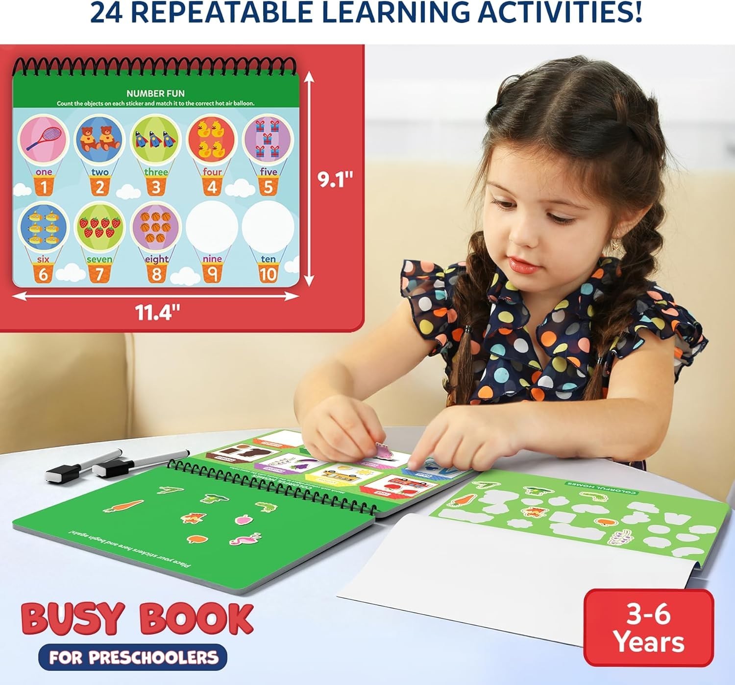 Skillmatics Montessori Busy Book for Toddlers – Preschool Learning Activities