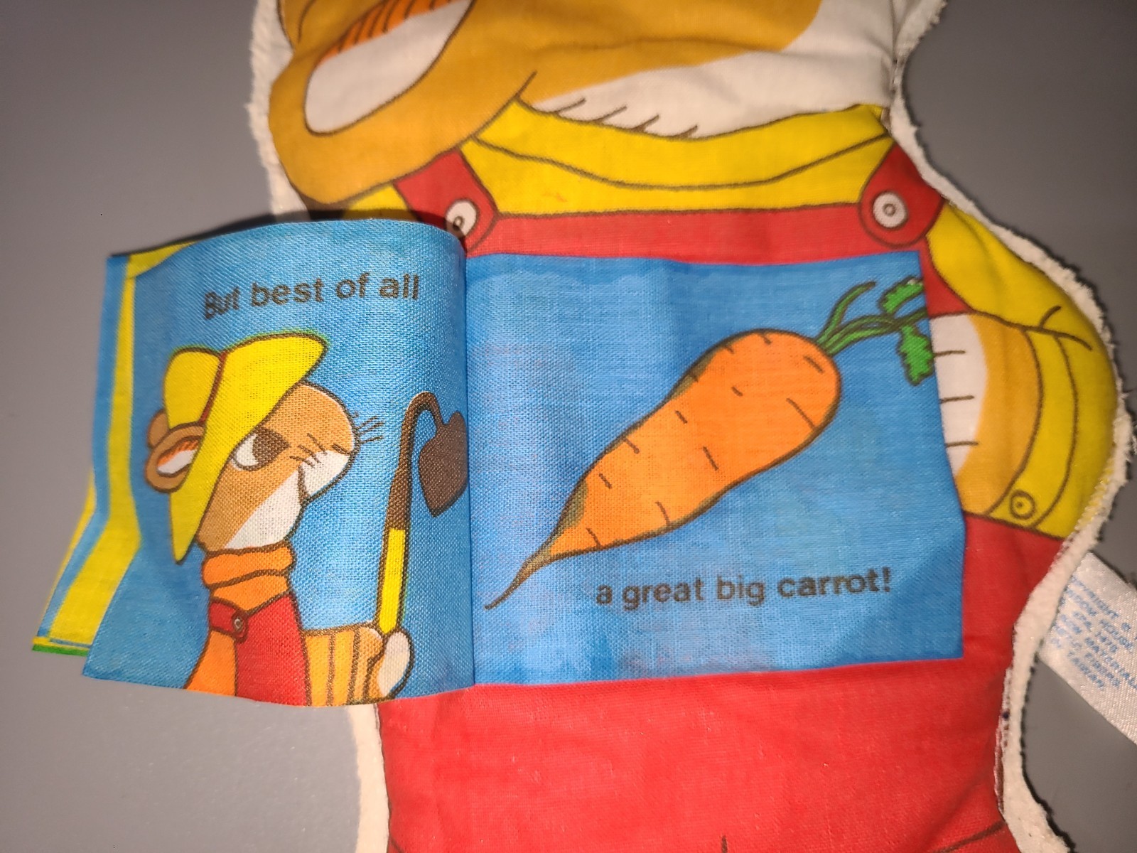 Little Rabbit’s Garden Cloth Soft Fabric Stuffed Baby Book 1985 RANDOM HOUSE Vtg