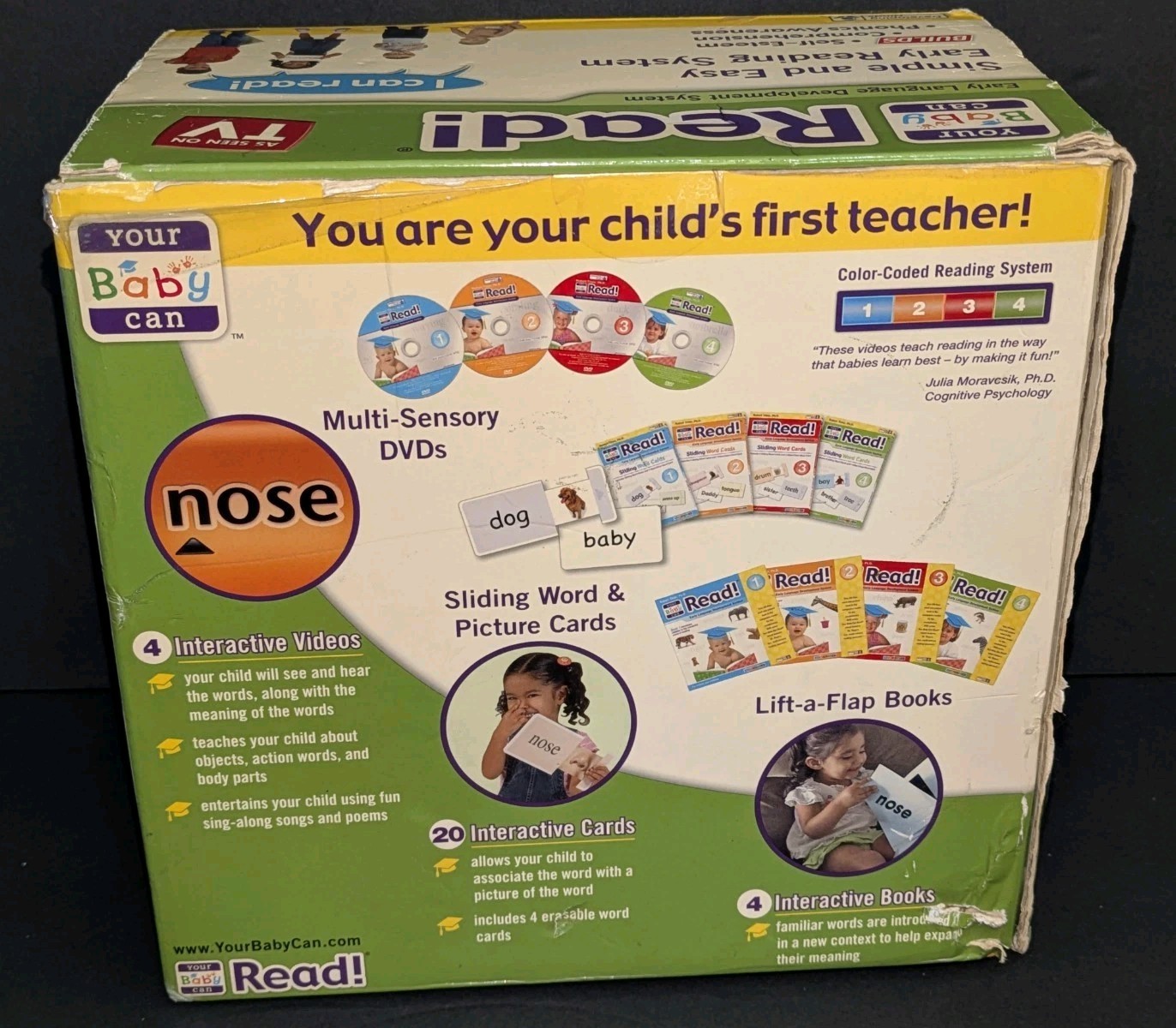 Your Baby Can Read As Seen On TV 3 Months-5 Years Robert Titzer Early Language