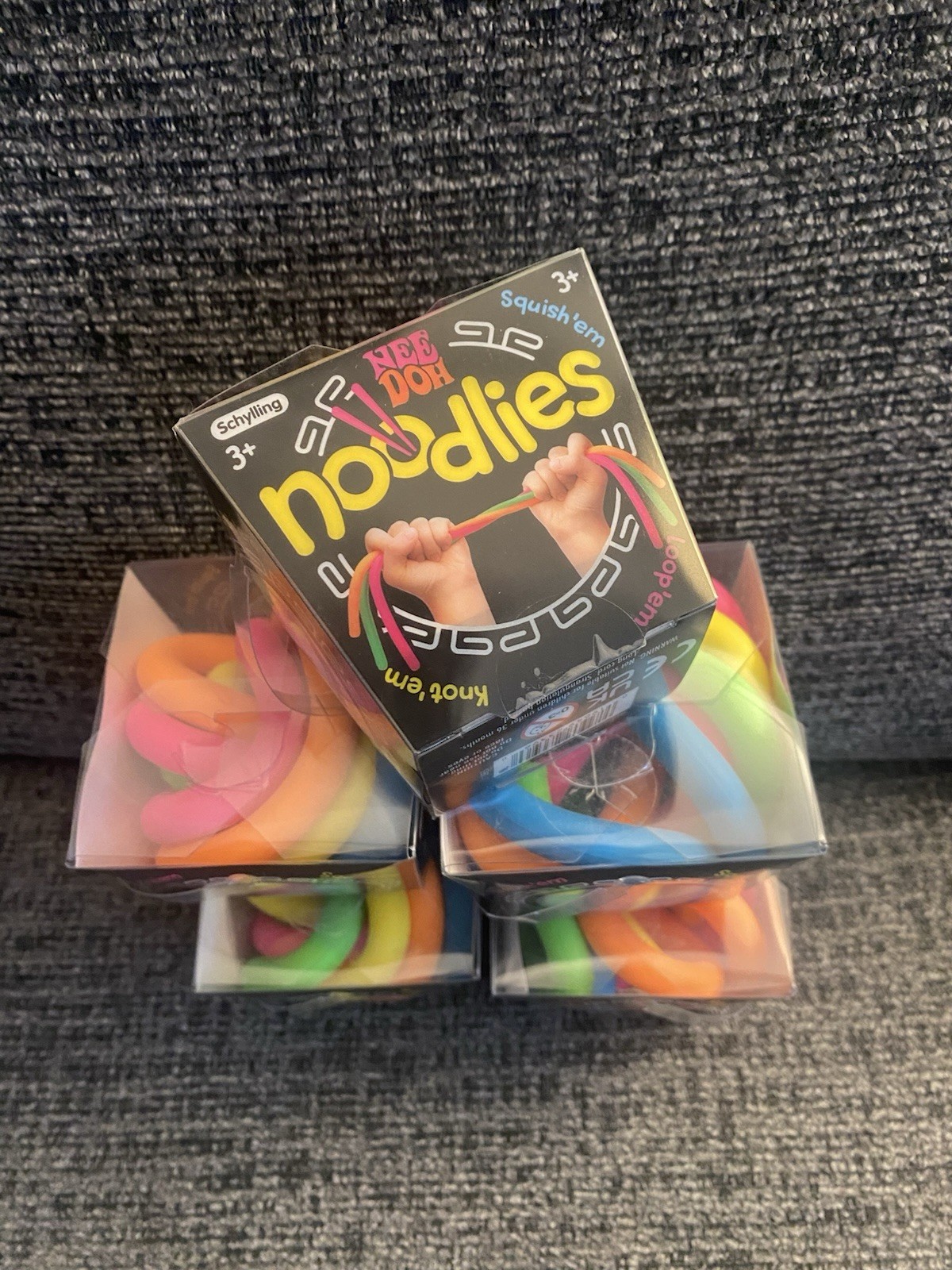 NeeDoh Noodlies Schylling Fidget Sensory Squishy Stretchy Noodles Lot Of 5 New