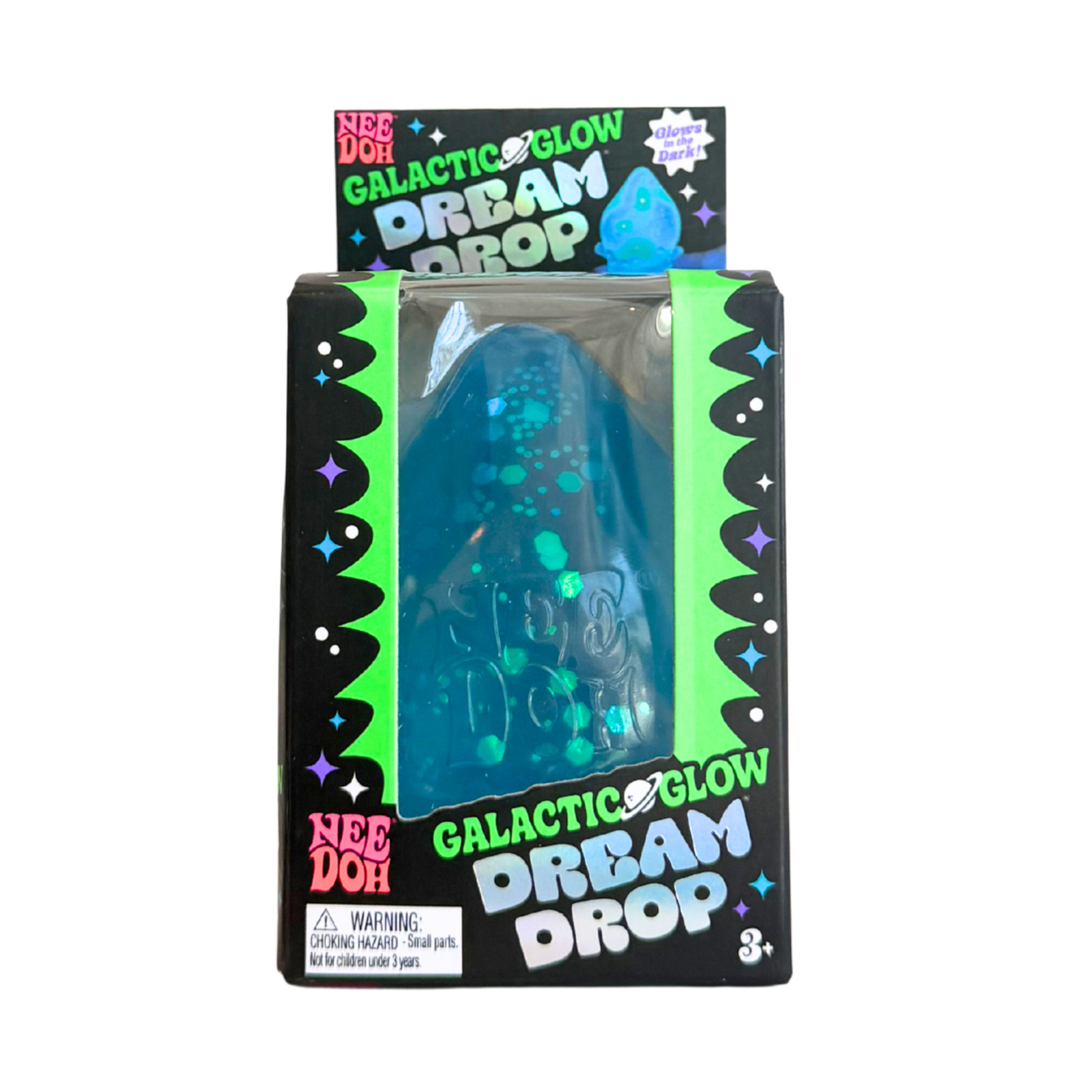 RARE Needoh Galactic Glow Dream Drop Blue Squishy Toy AUTHENTIC New