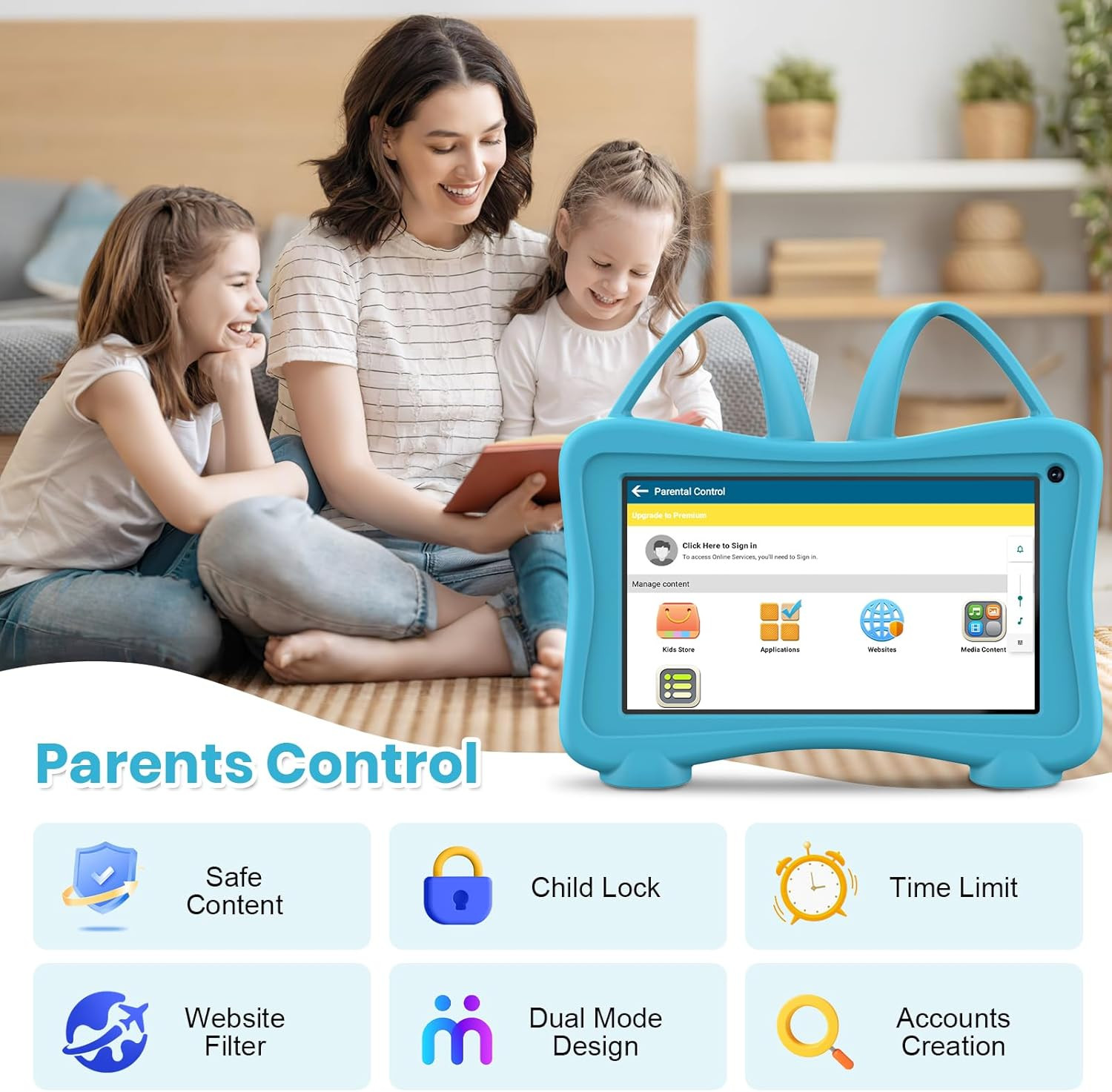 Trayoo Kids Tablet 7 Toddler Children’S Learning Tablet with Wifi, Youtube, Pare