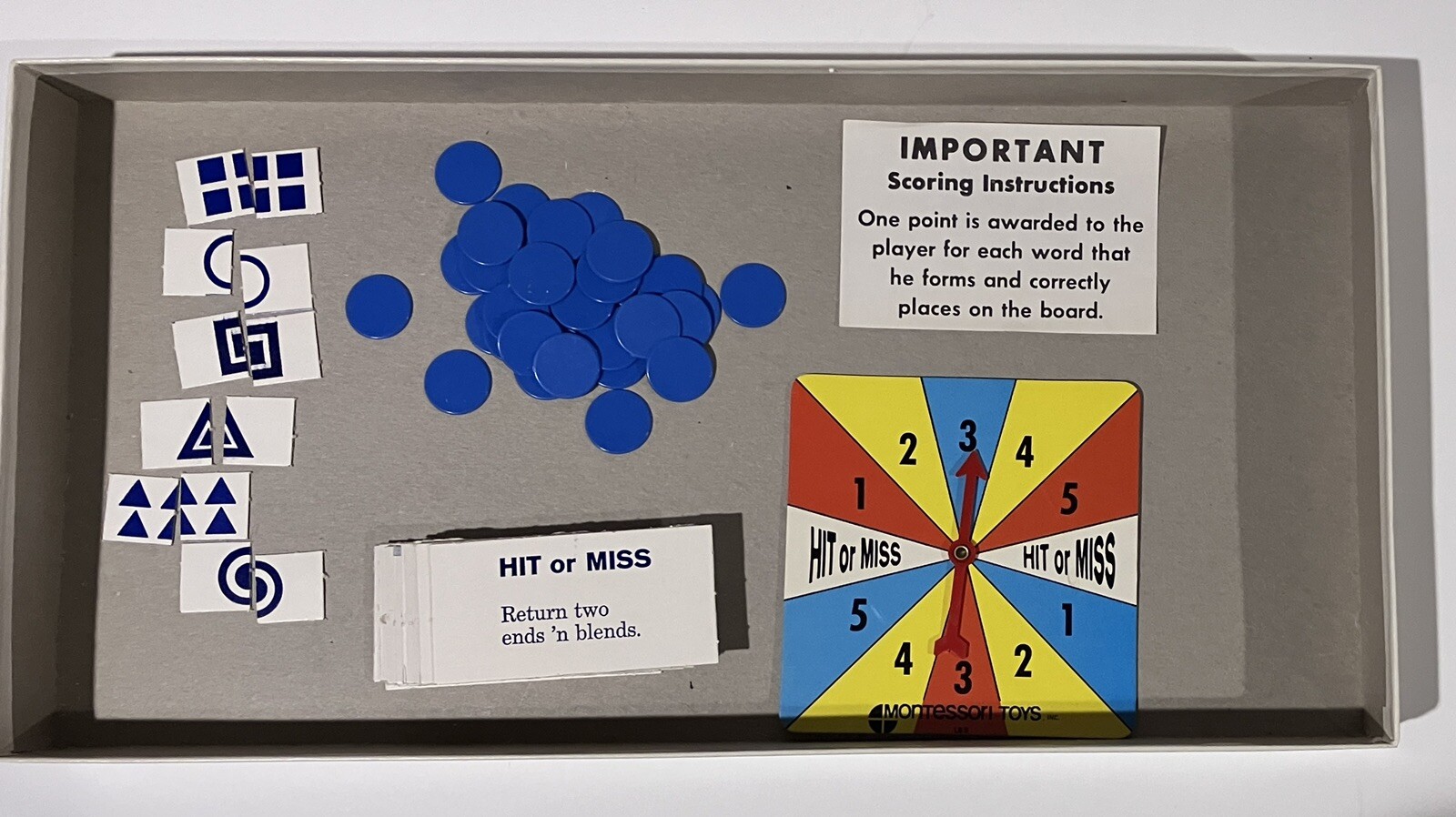 Ends ‘N Blends Montessori Educational Games Vintage Board Game 1968