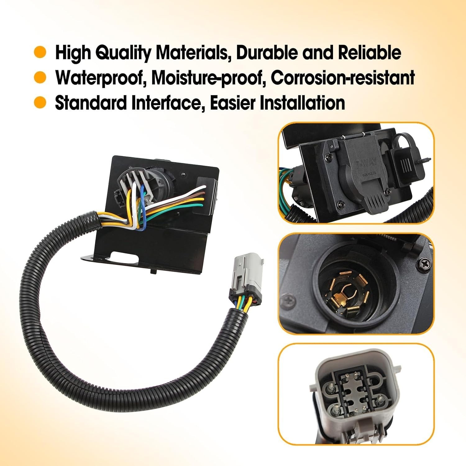 4 & 7 Pin Trailer Tow Wiring Harness Fit for Ford F250 F350 Super Duty Pickup Tr
