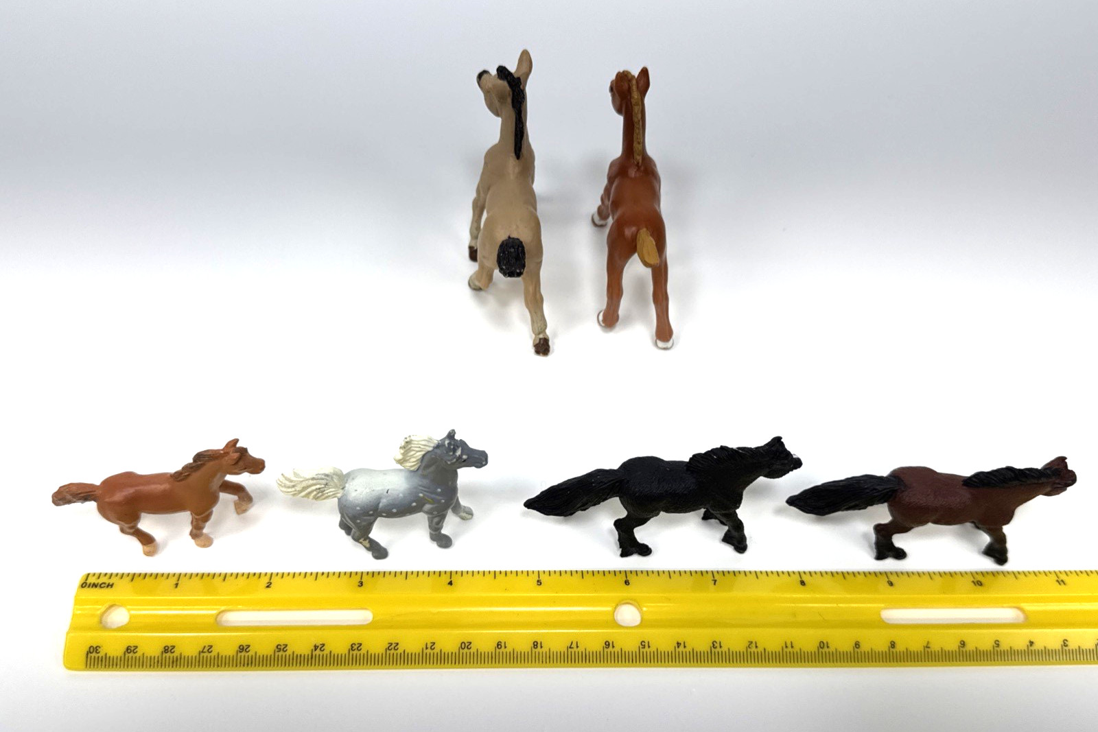 Lot Of 6 Miniature Horse Toy Figures Safari Plastic 90s & 2005