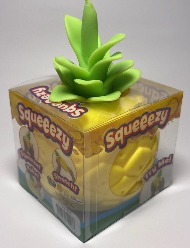 Sunny Days Squeezy Pineapple Squishy Toy Stress Relief Sensory Fidget NEW