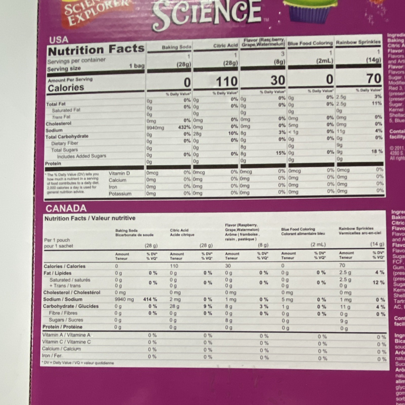Scientific Explorer Tasty Science Kit for Ages 8+ 2011 MPN 0SA248BL