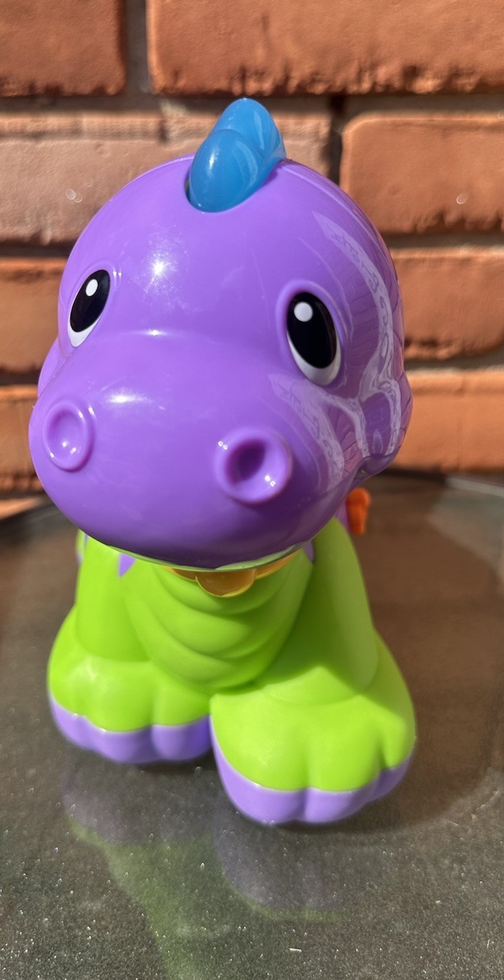2010 Leap Frog Lettersaurus Purple Dinosaur Lights Songs Interactive Letters
