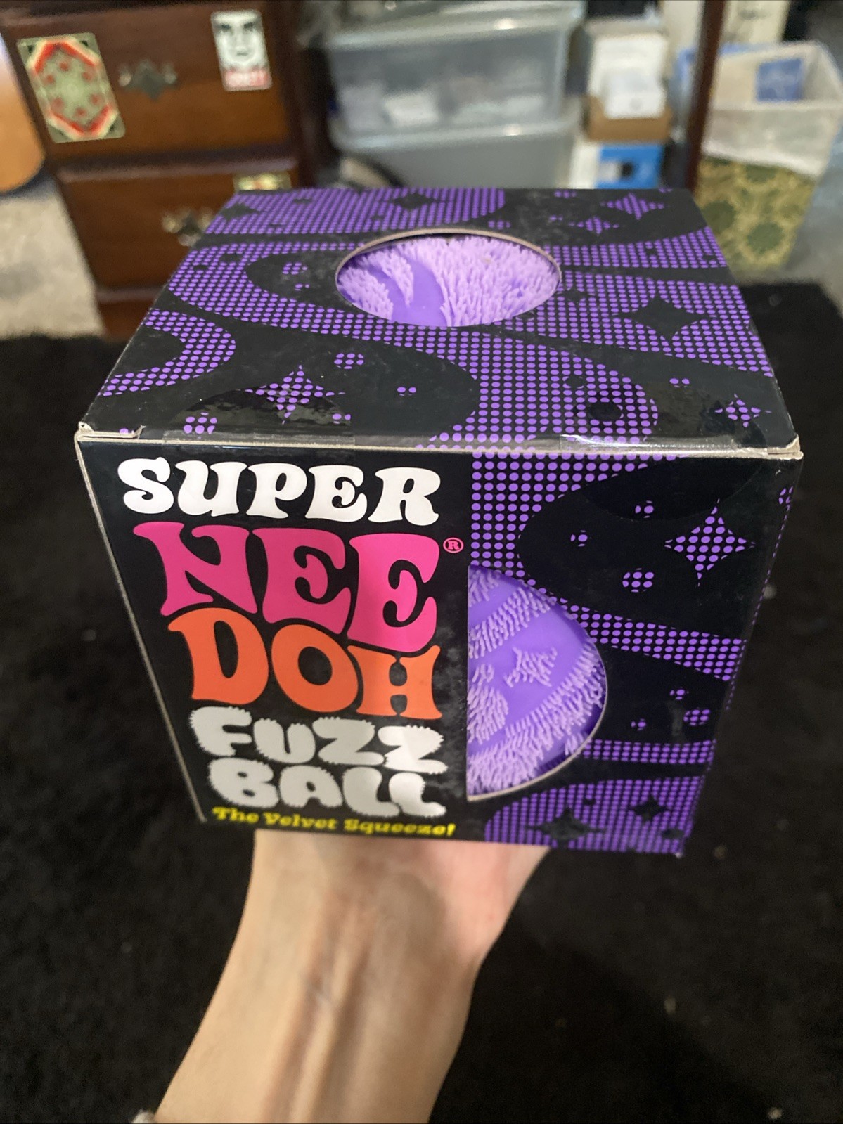 Schylling NeeDoh Super Fuzz Ball Giant Nee Doh XL Pink Purple Green Lot Of 3