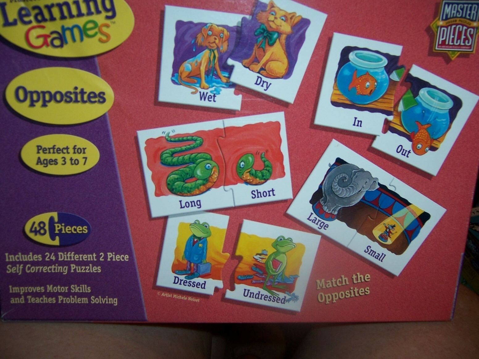 MASTERPIECES LEARNING GAMES – Match the Opposites AGES 3 TO 7